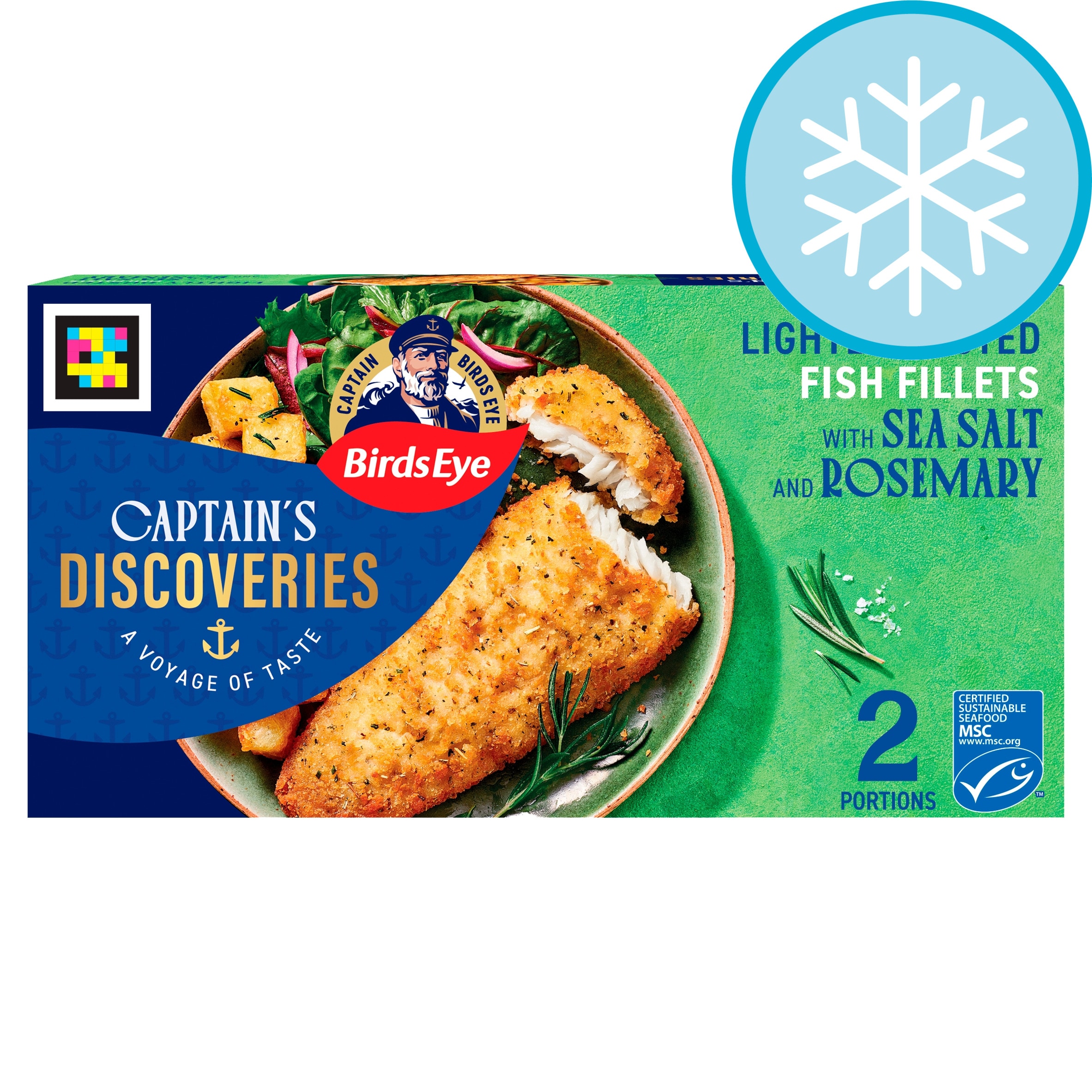 Birds Eye 2 MSC Lightly Dusted Sea Salt & Rosemary Fish Fillets