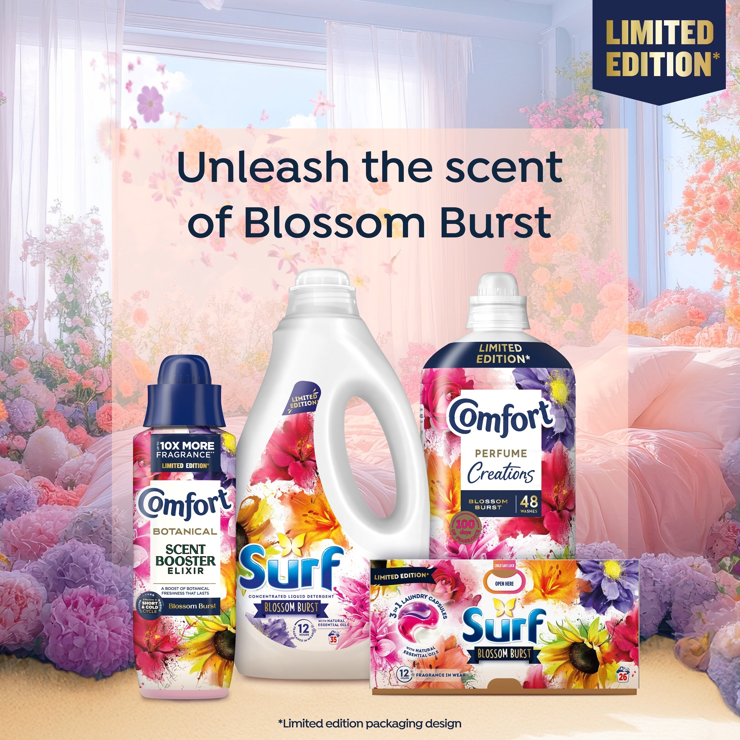 Surf 3 in 1 Blossom Burst Laundry Capsules 26 Washes 449g thumbnail 5
