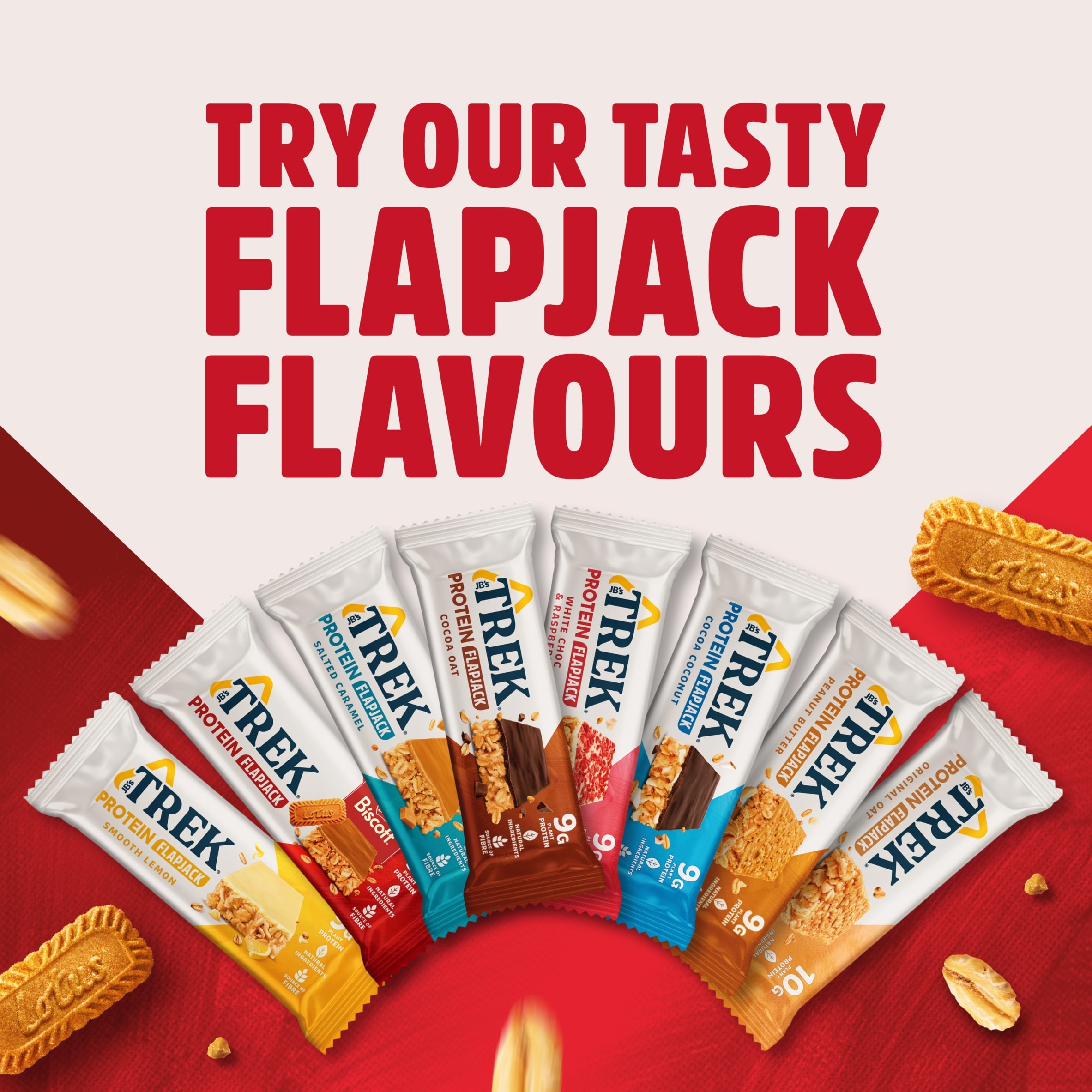 Trek Protein Flapjacks with Lotus Biscoff 3x50g thumbnail 4