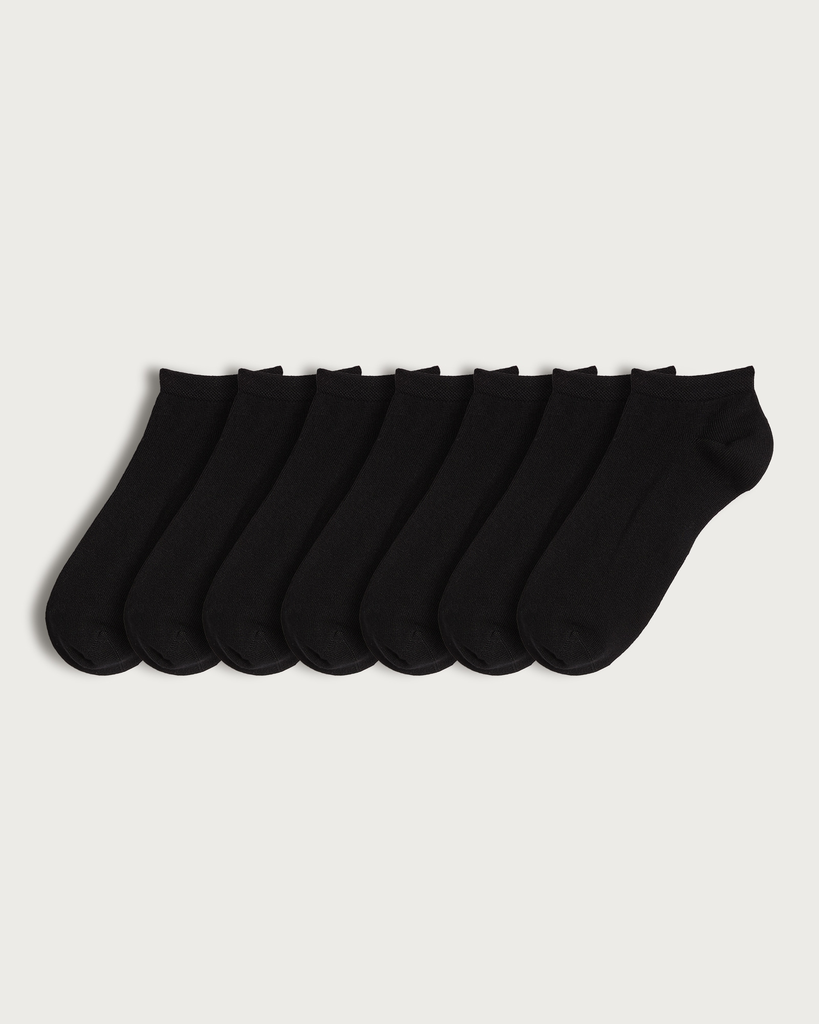 F&F 7-Pack Super Soft Trainer Socks in Black