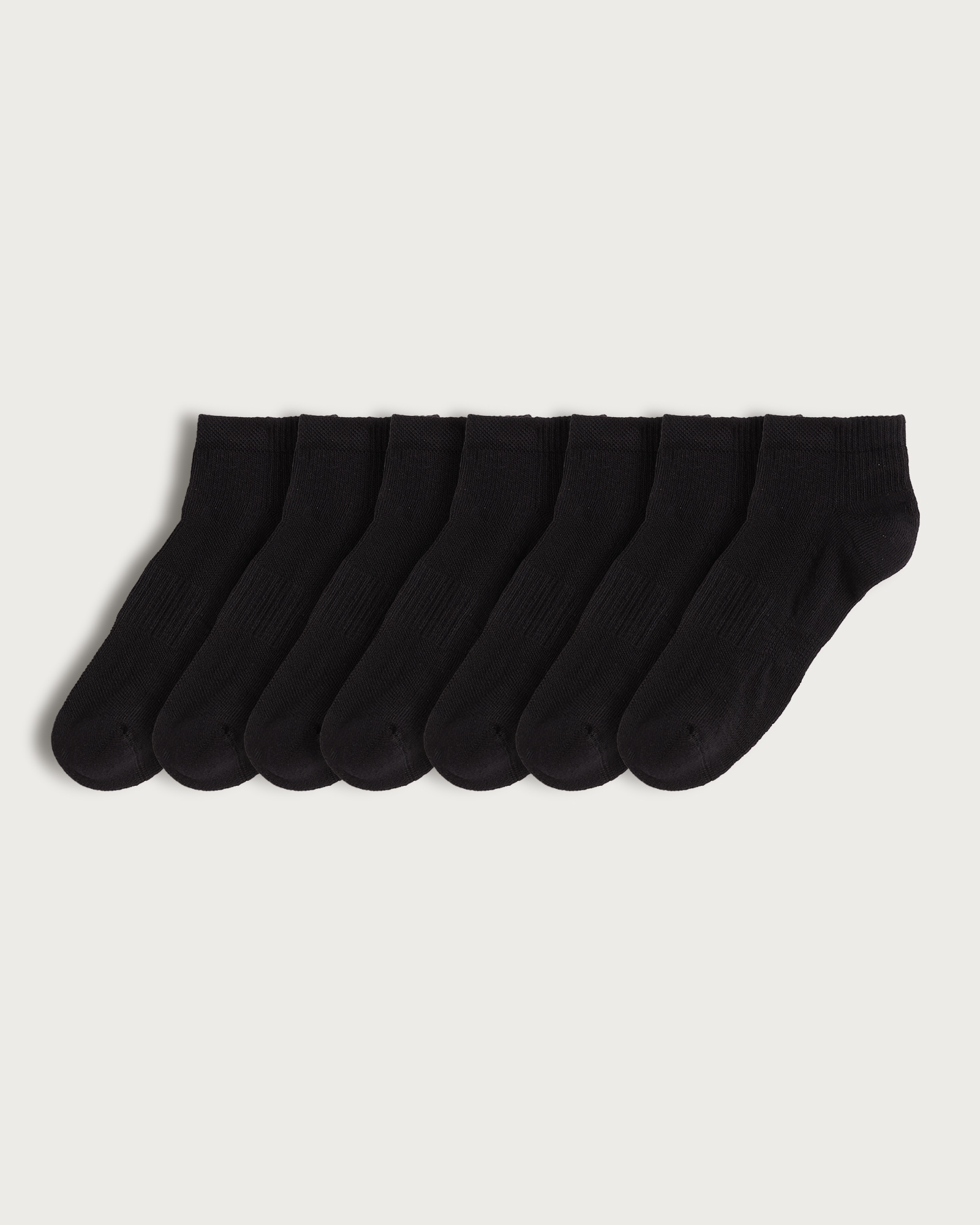 F&F Active 7-Pack Cotton Rich Trainer Socks in Black