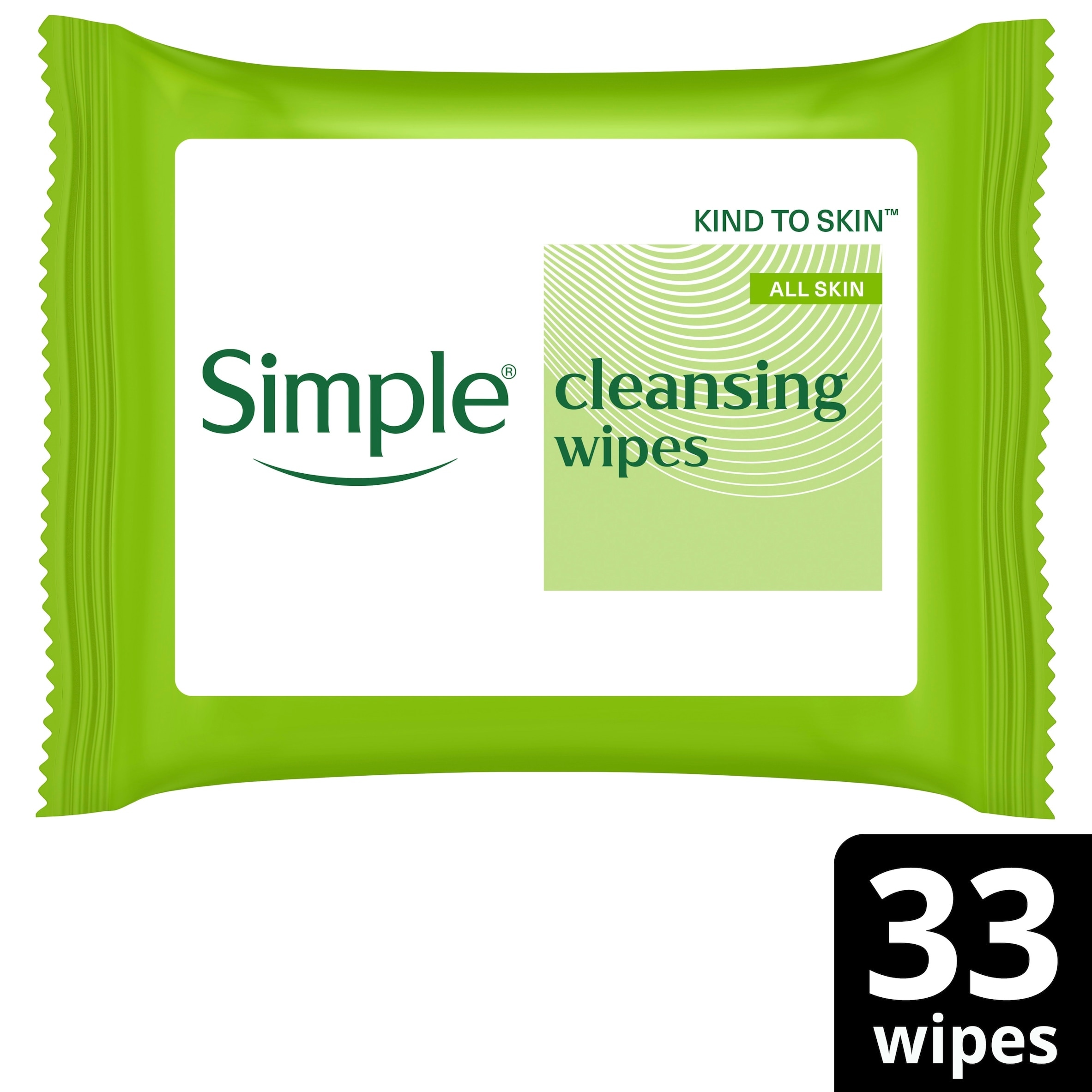 Simple Cleansing Biodegradable Wipes 33 Pack