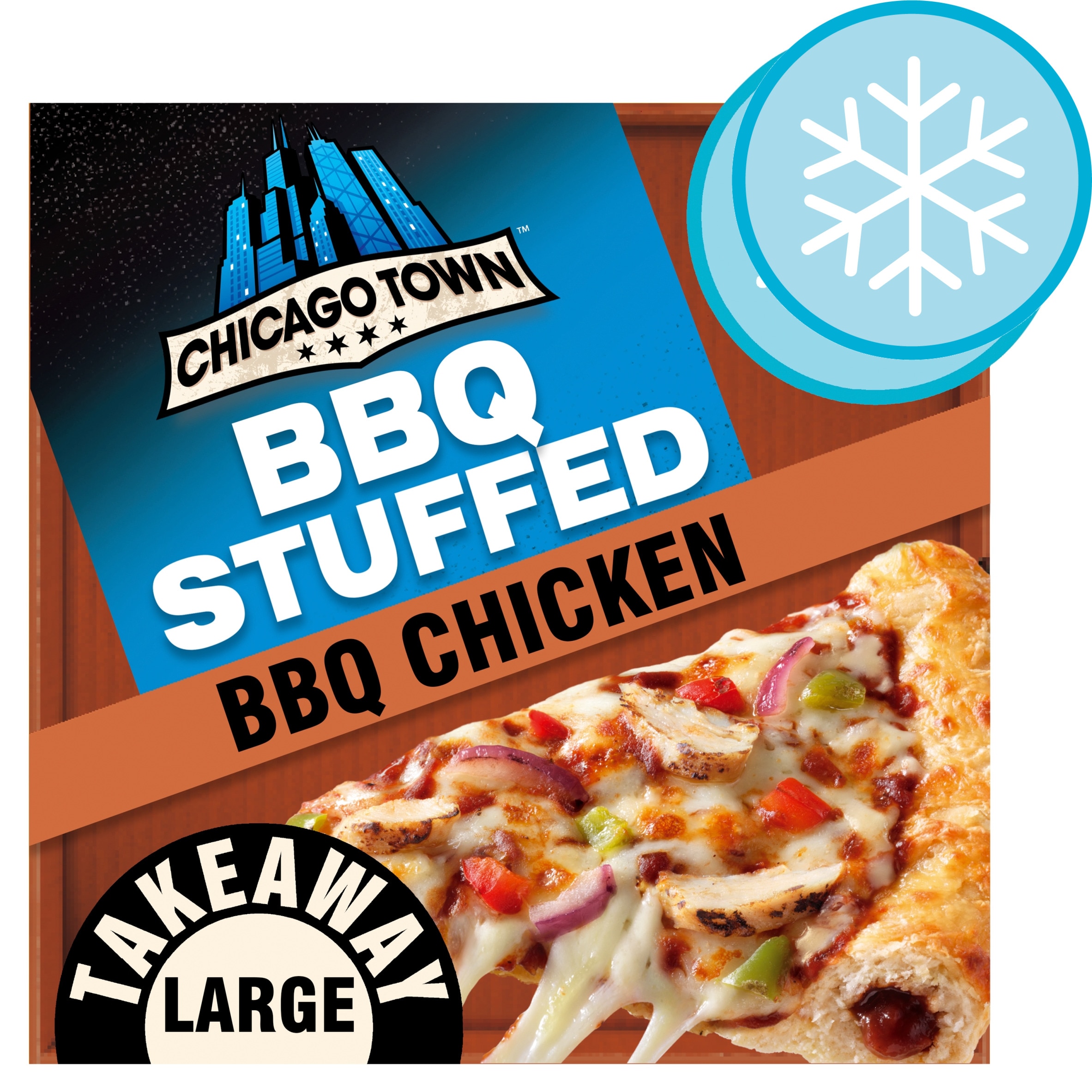 Chicago Town Takeaway Stuffed Crust BBQ Chicken Pizza 668g