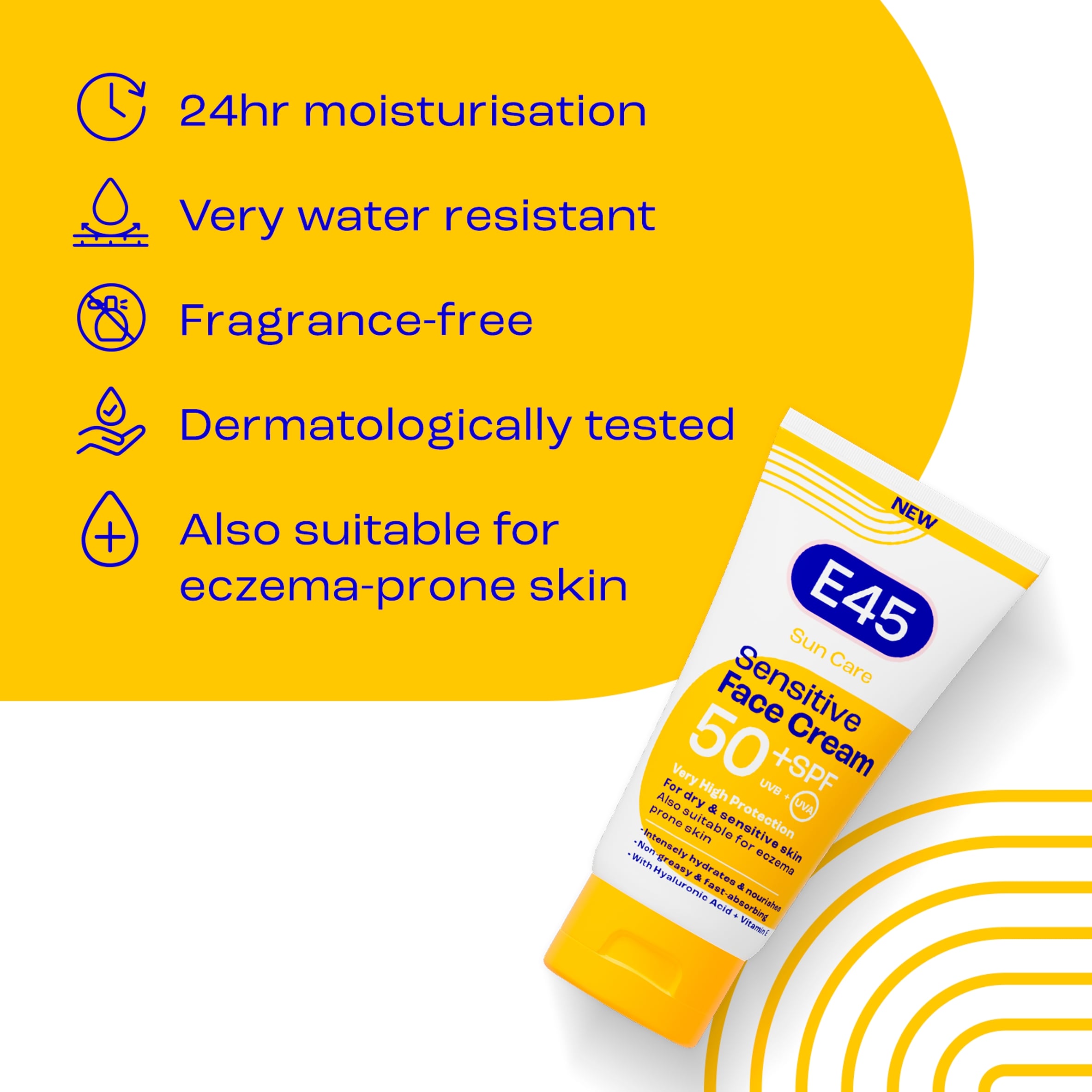 E45 Sun Care Sensitive Face Cream SPF50+ 50ml thumbnail 2