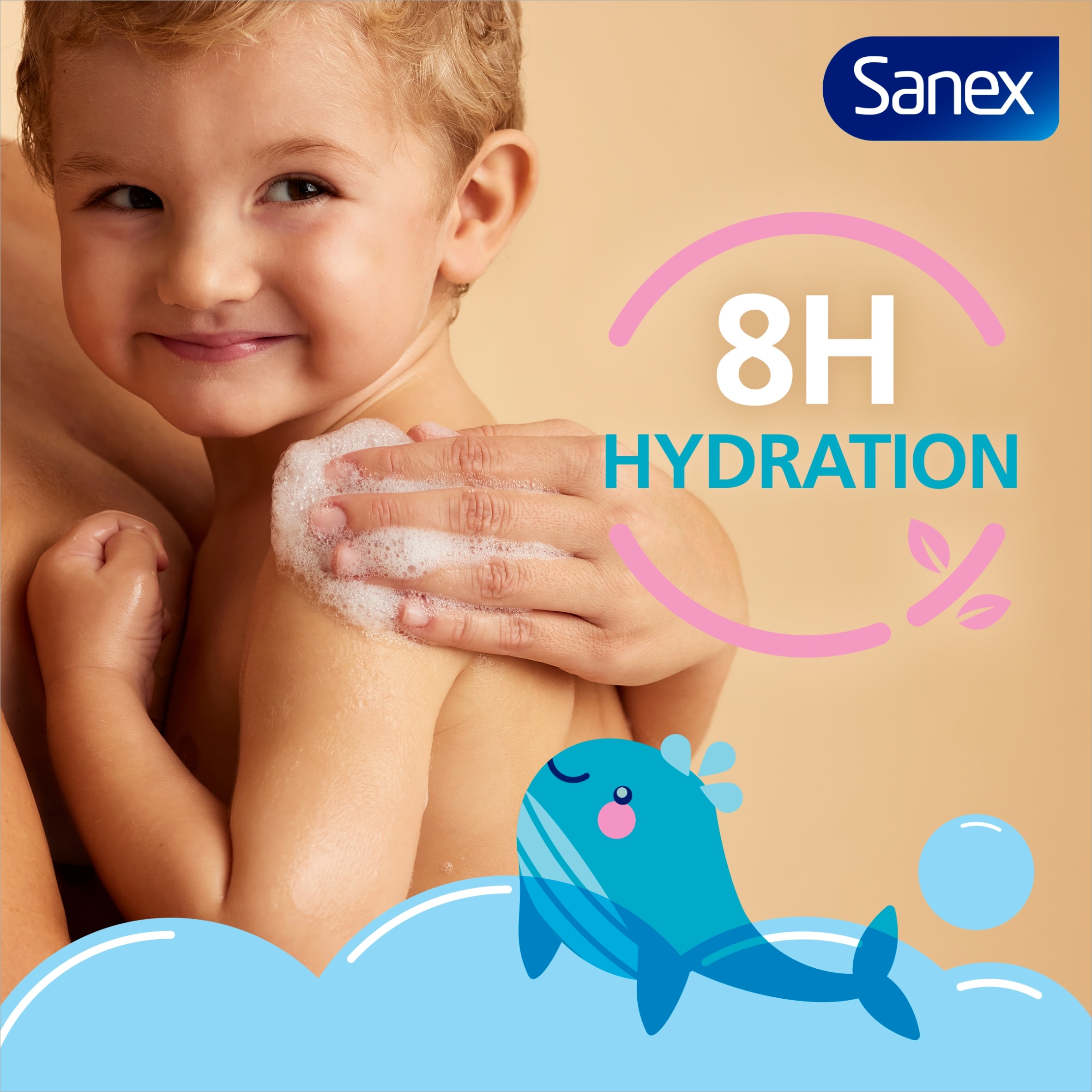 Sanex Zero% Baby Hypoallergenic Fragrance Free Bath Wash & Shampoo 450ml thumbnail 5