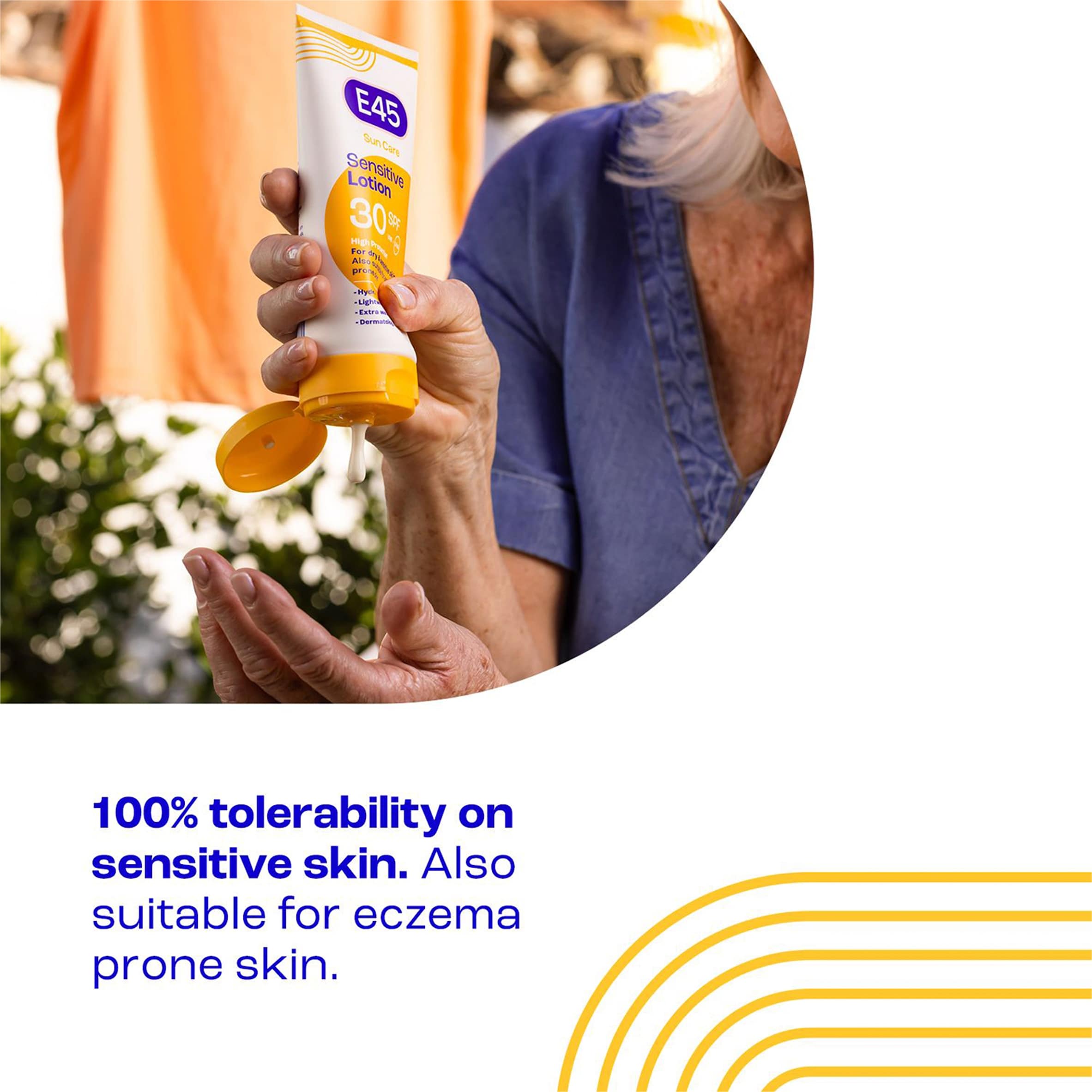 E45 Sun Care Sensitive Sun Cream Lotion SPF30 180ml thumbnail 5