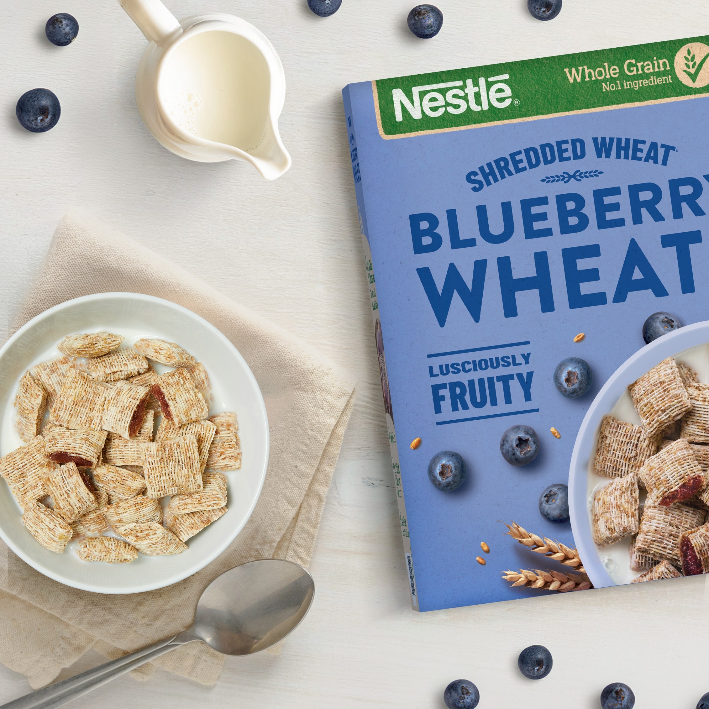 Nestlé Shredded Wheat Bitesize Blueberry Breakfast Cereal 450g thumbnail 2