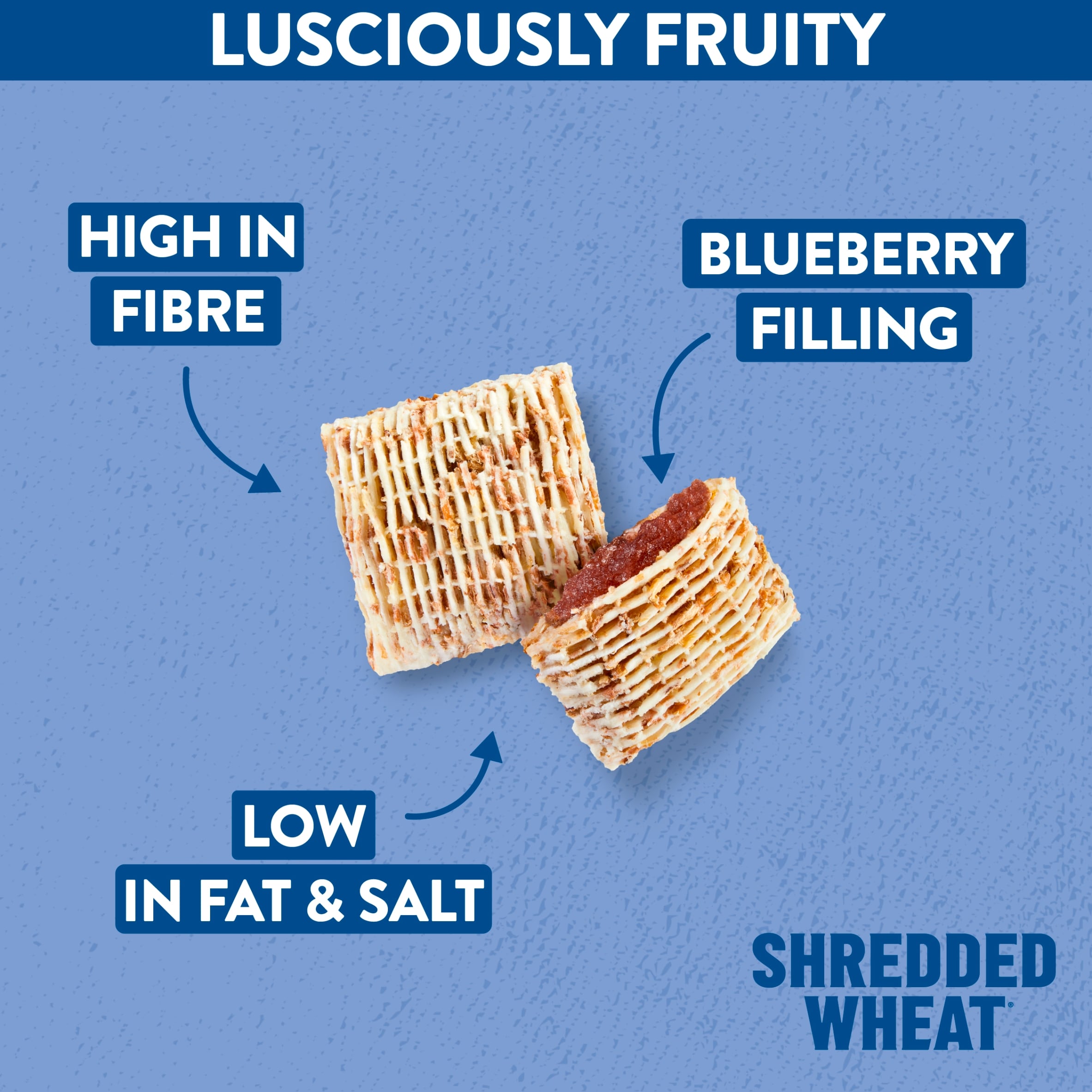 Nestlé Shredded Wheat Bitesize Blueberry Breakfast Cereal 450g thumbnail 3
