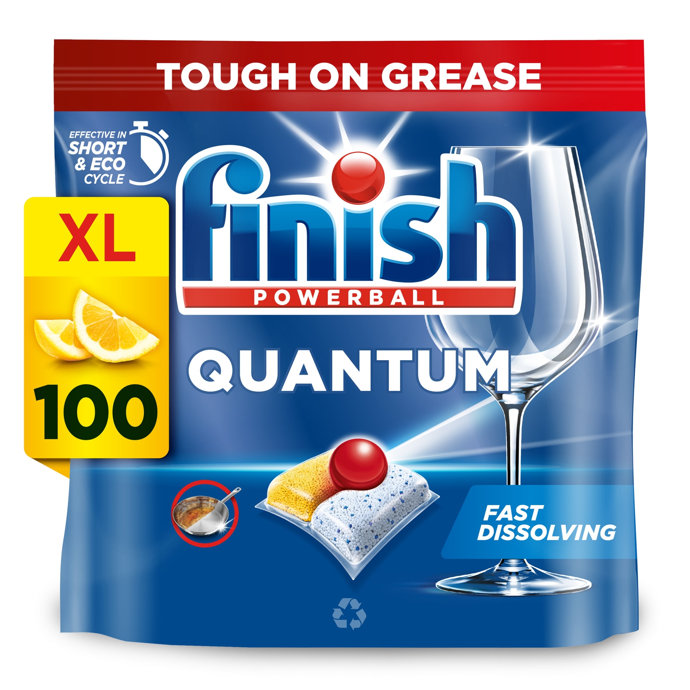 Finish Quantum All in One Dishwasher Tablets Lemon - 100 Tabs