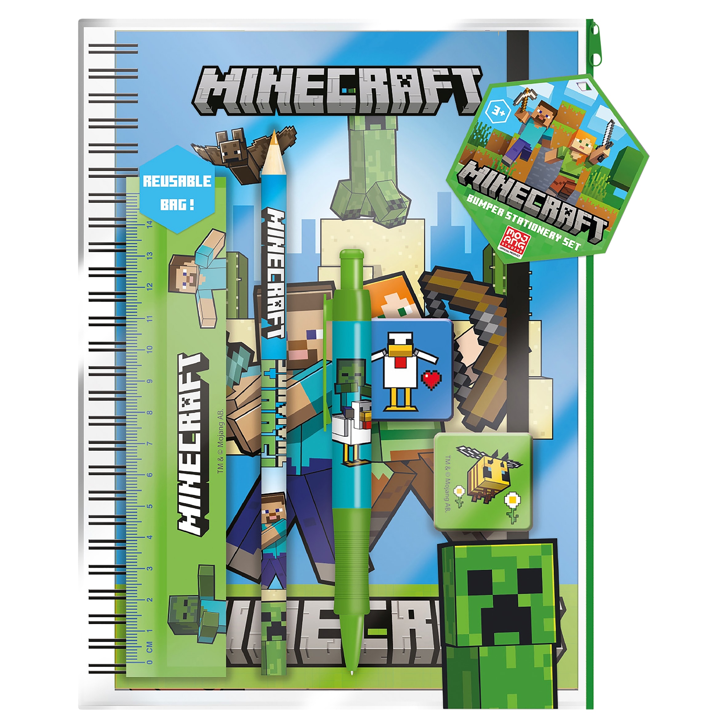 Minecraft A5 Notebook Stationary Set
