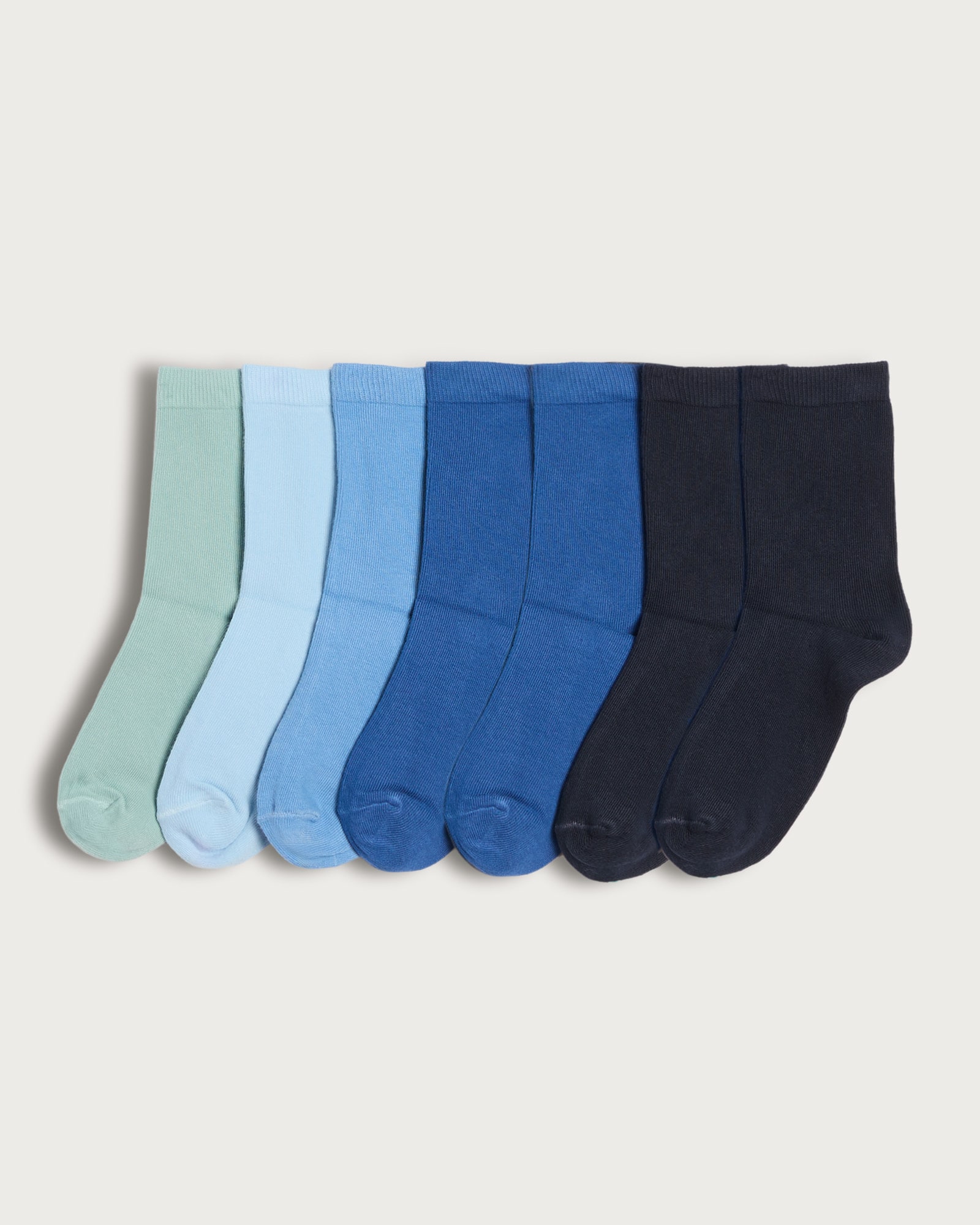 F&F Boys 7-Pack Cotton Rich Coloured Socks in Blue