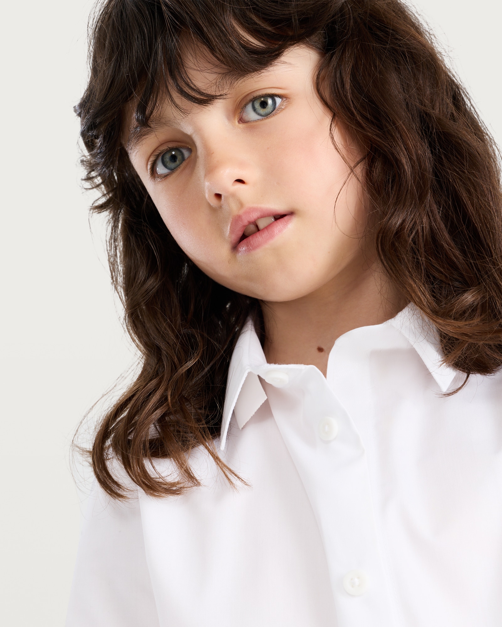 F&F School Girls 3-Pack Regular Fit Shirts in White