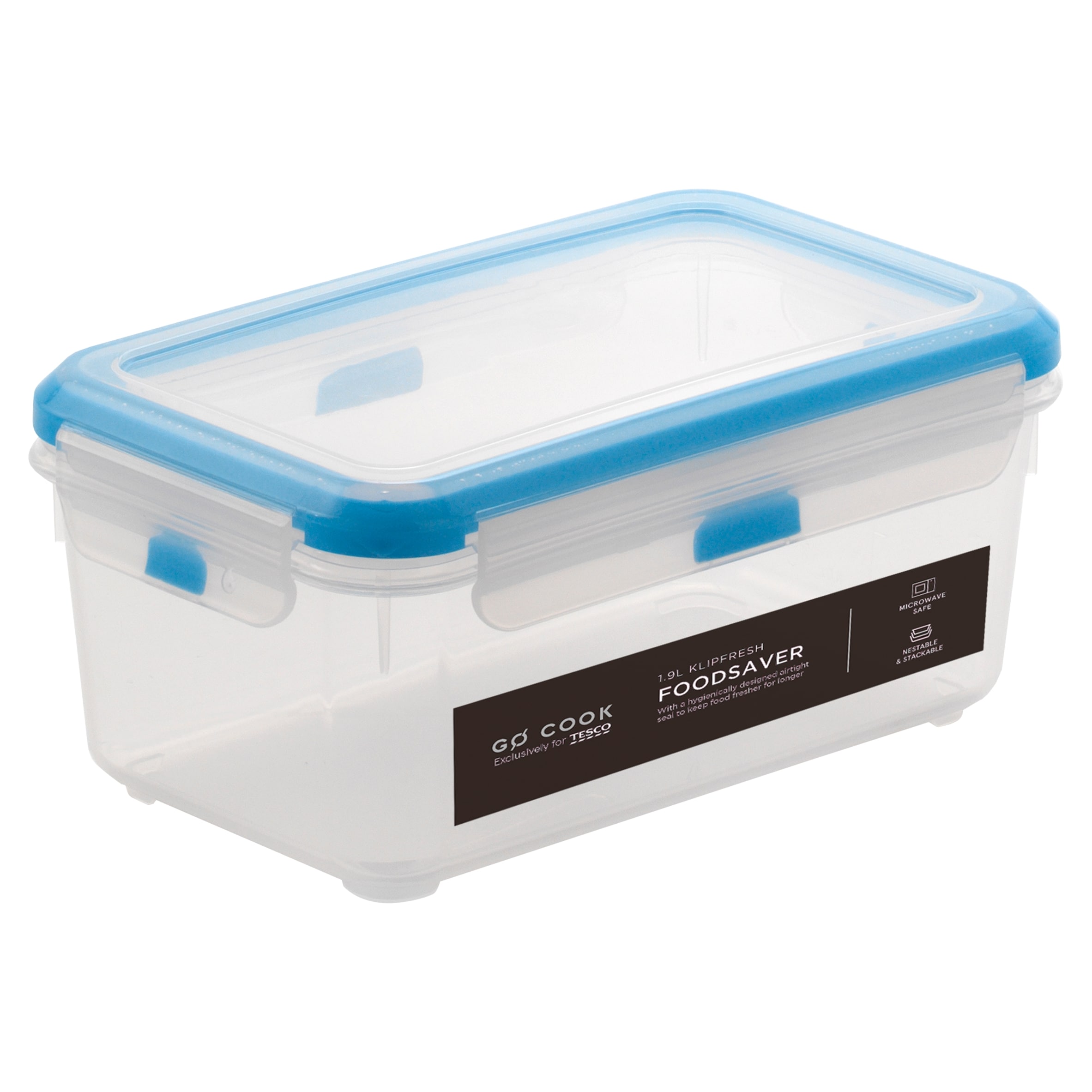 Go Cook Klipfresh Rectangle Food Storage 1.9L
