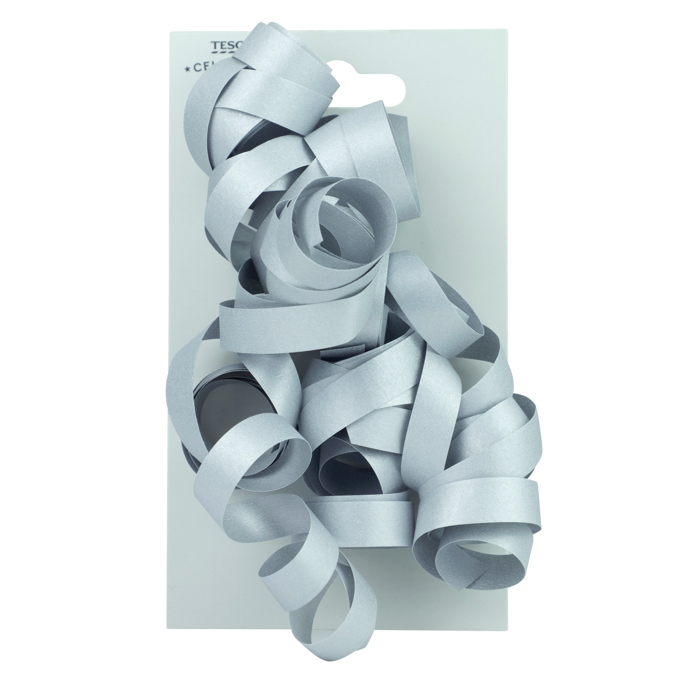 Tesco Silver Curly bow