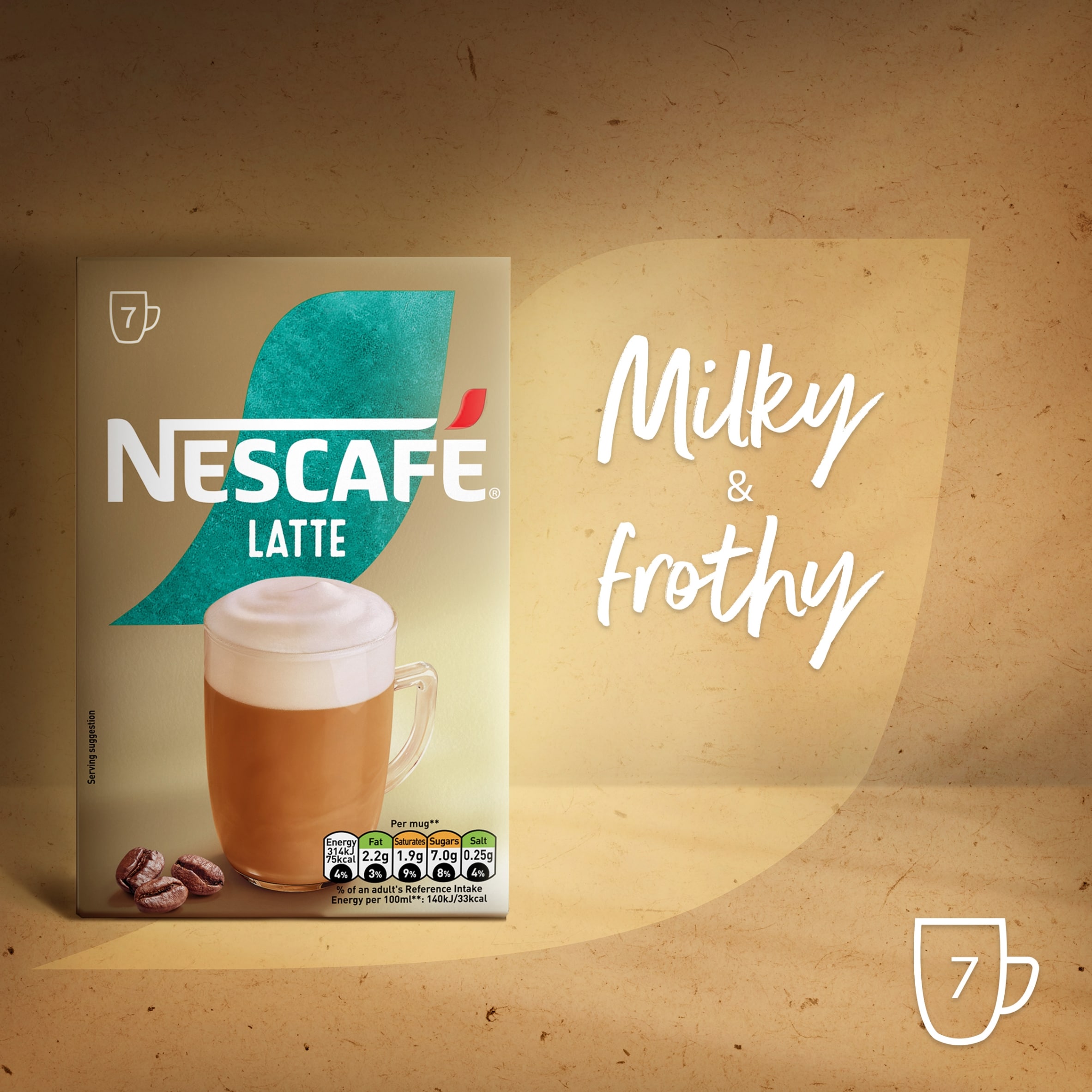 Nescafe Latte Instant Coffee 7 Sachets thumbnail 2