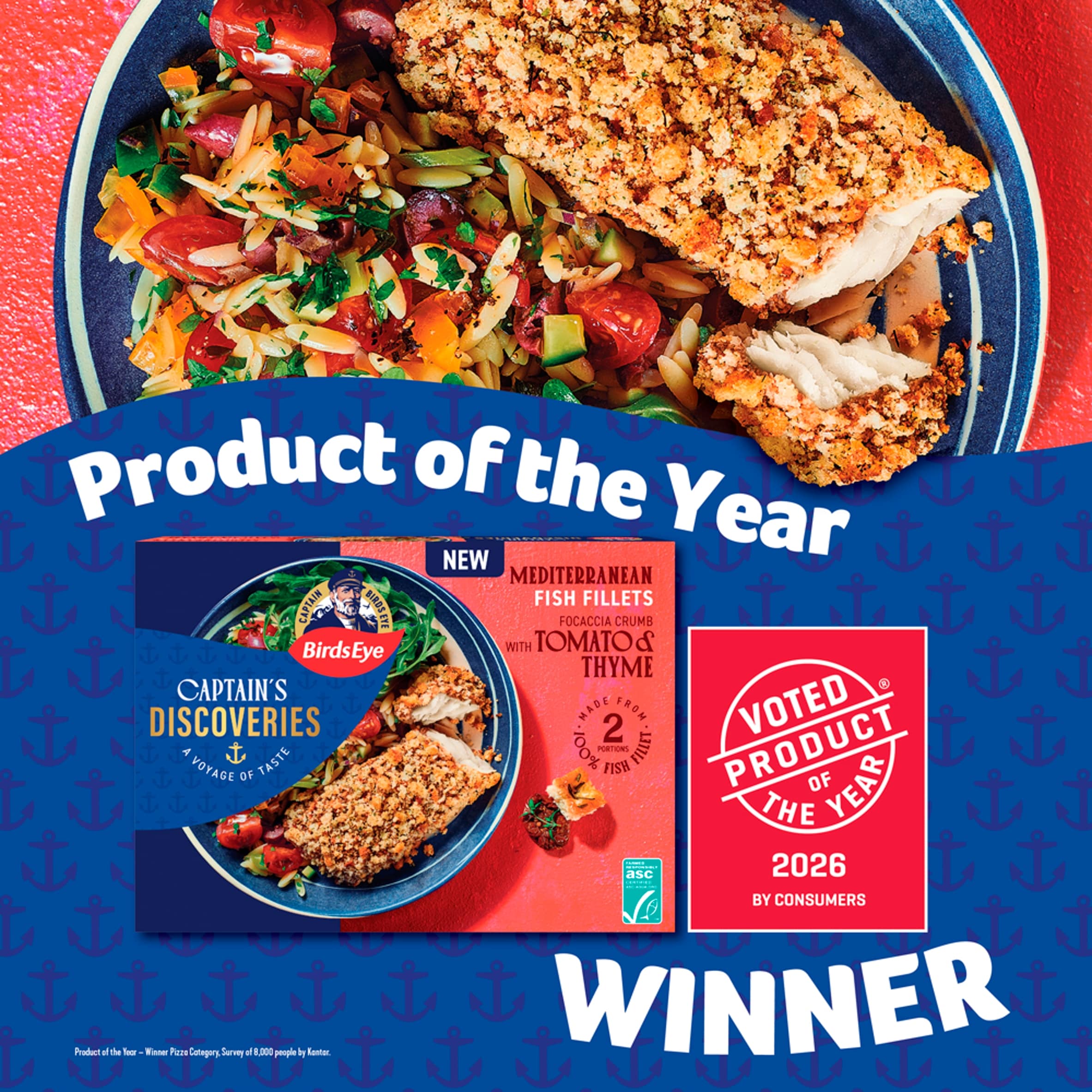 Birds Eye Captain's Discoveries 2 Focaccia Crumb Mediterranean Fish Fillets 220g thumbnail 2