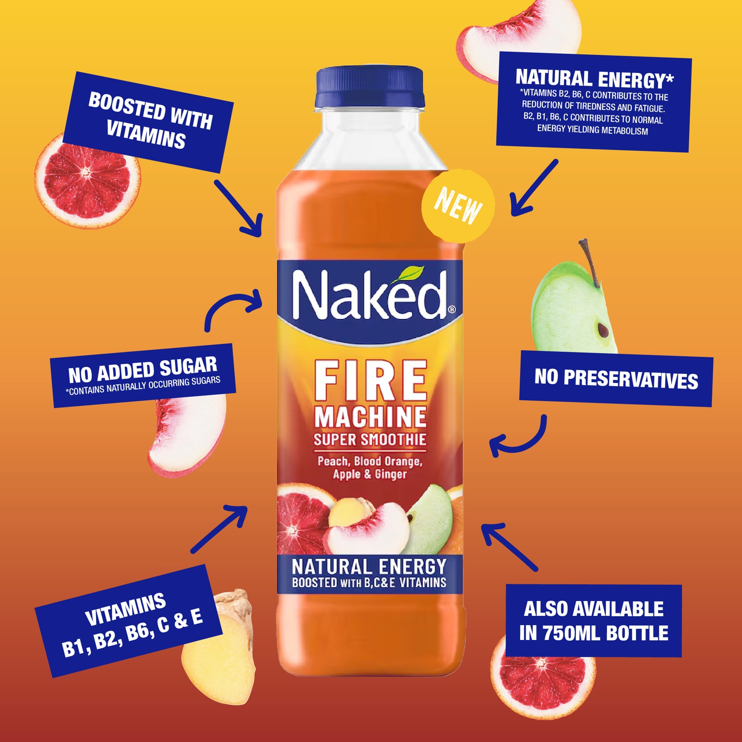 Naked Fire Machine Smoothie 750ml thumbnail 3
