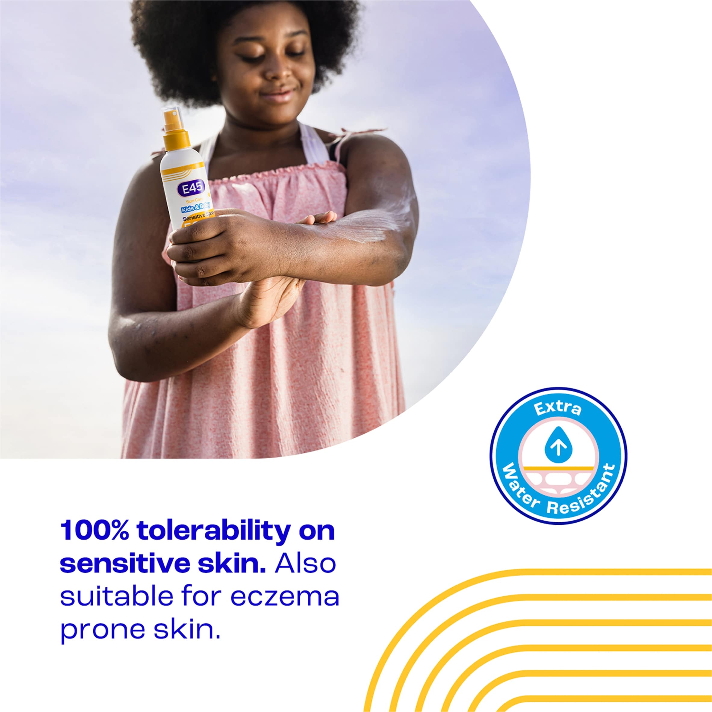 E45 Sun Care Kids & Baby Sensitive SPF50+ Sun Cream Spray 180ml thumbnail 3