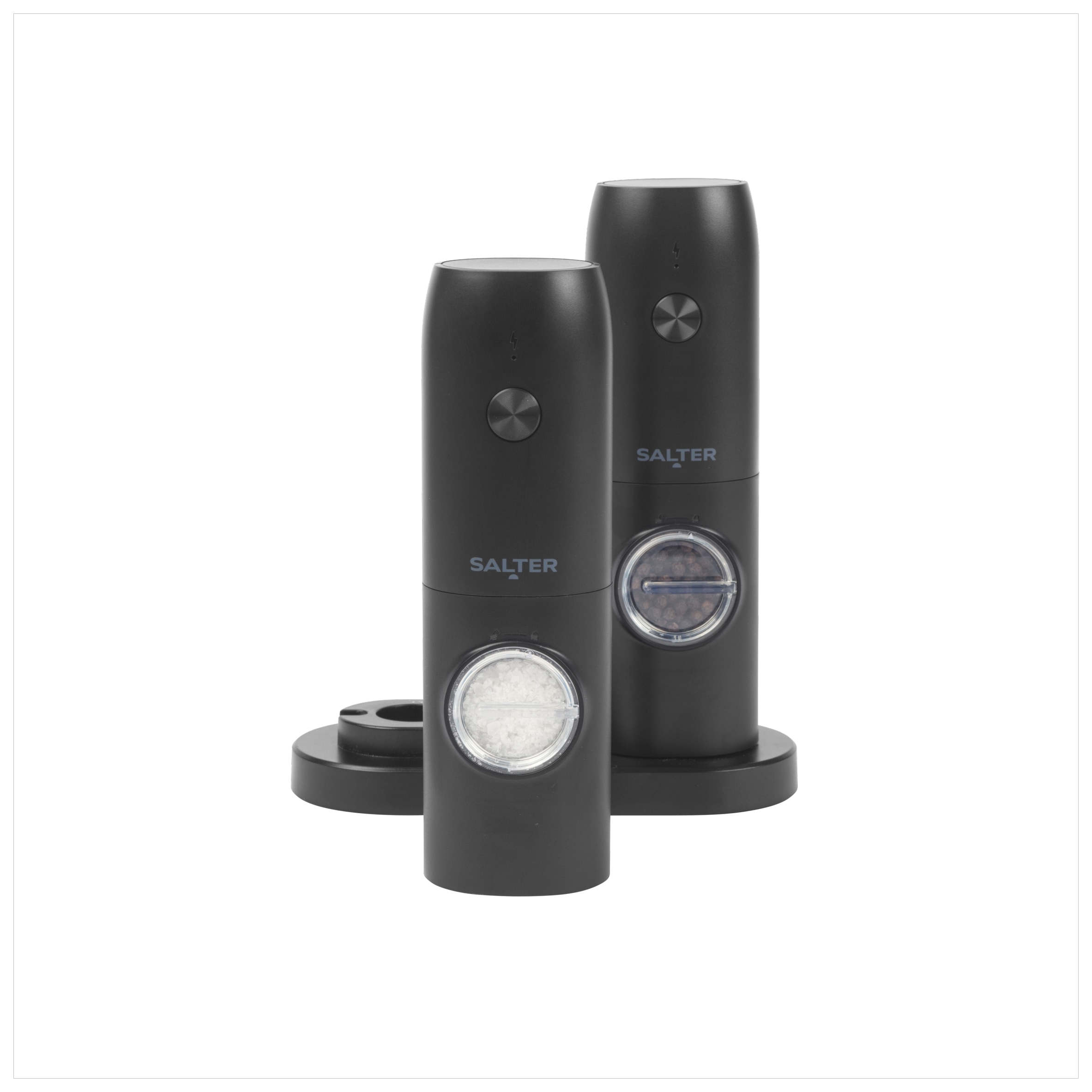 Salter Salt & Pepper Mills With Rechargeable Base thumbnail 2