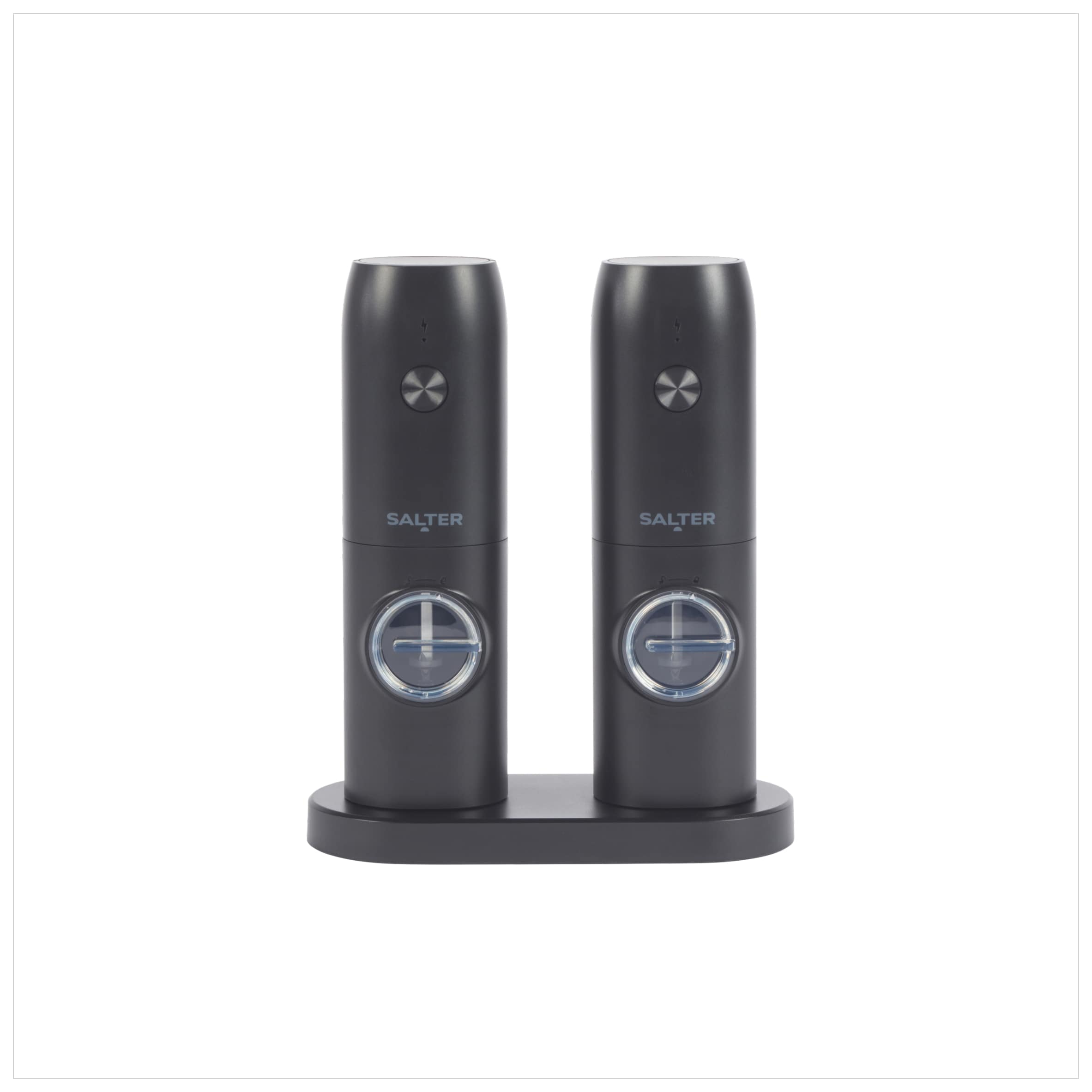 Salter Salt & Pepper Mills With Rechargeable Base thumbnail 3