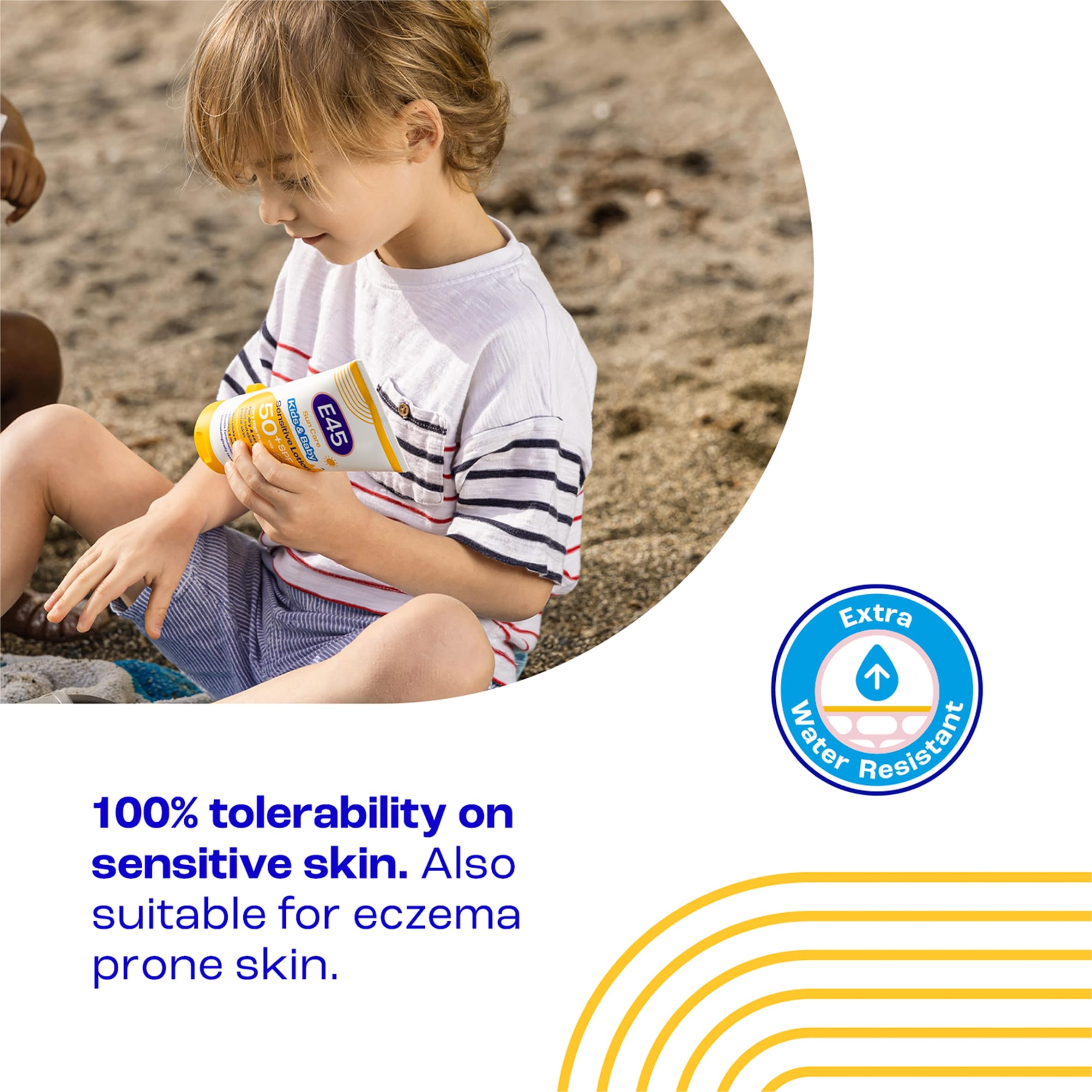E45 Sun Care Kids & Baby Sensitive Sun Cream Lotion SPF50+ 180ml thumbnail 3