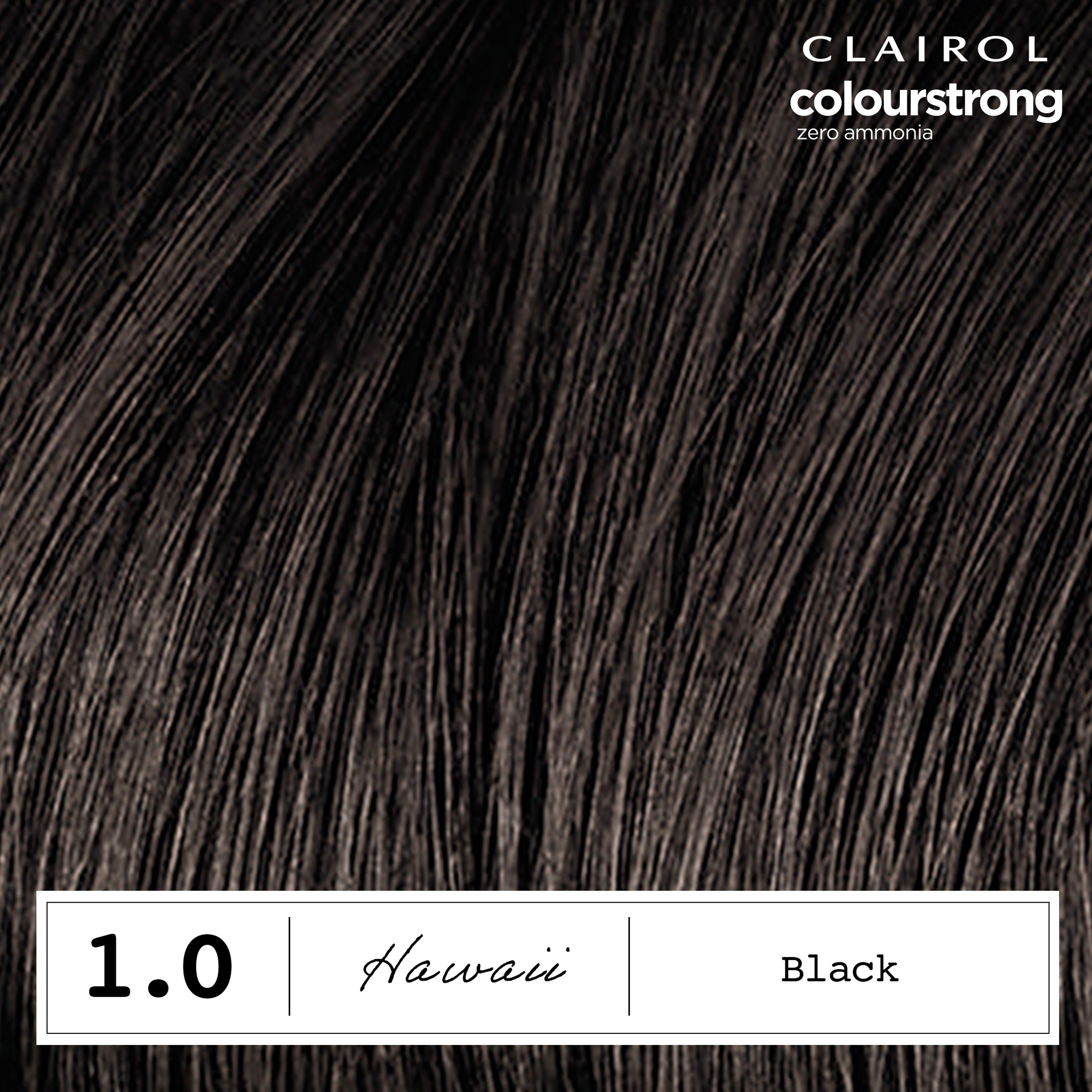CLAIROL COLOUR STRONG PERMANENT HAIR DYE - 1.0 BLACK thumbnail 4