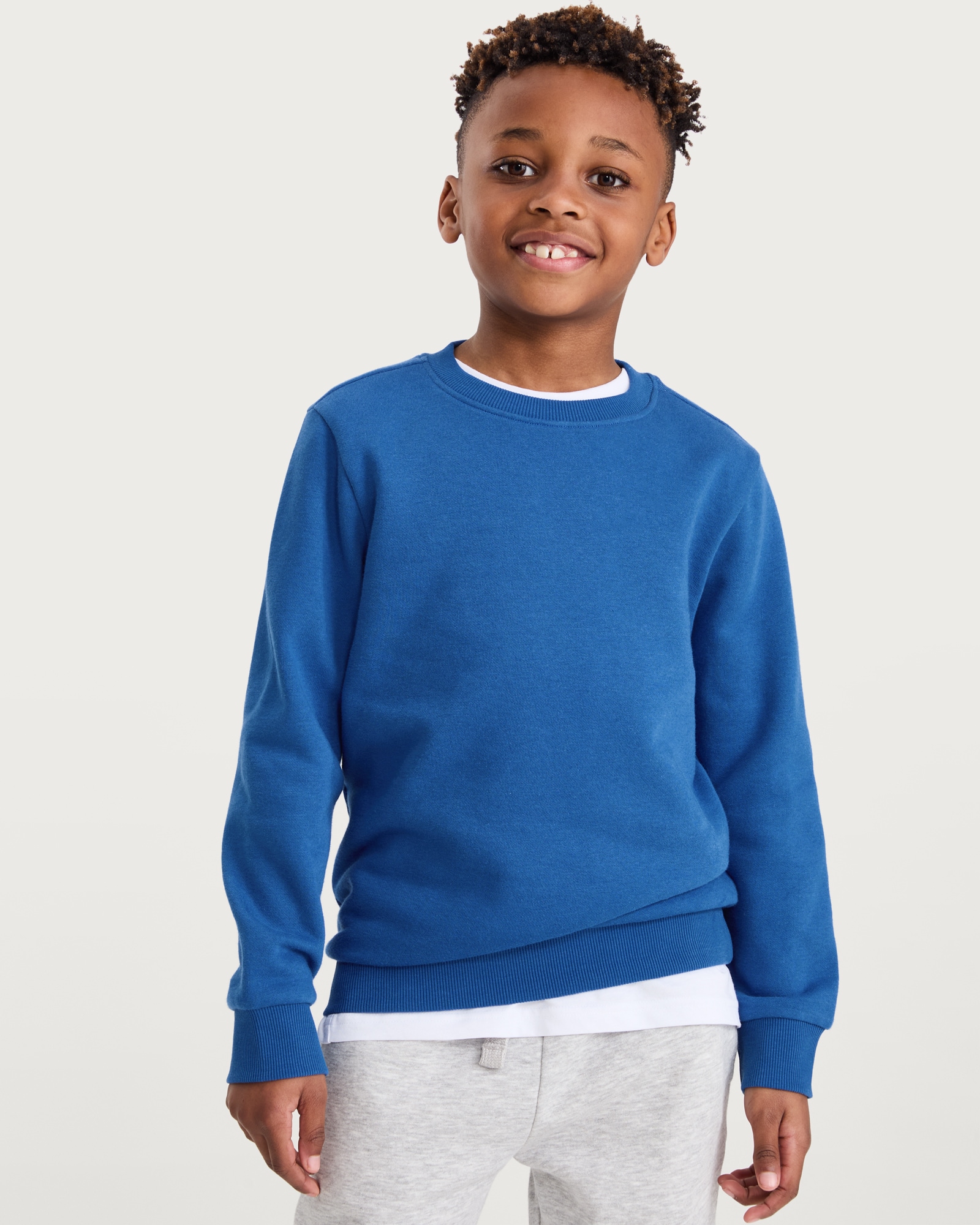 F&F School Unisex 2-Pack Cotton Rich School Sweatshirts in Blue thumbnail 2