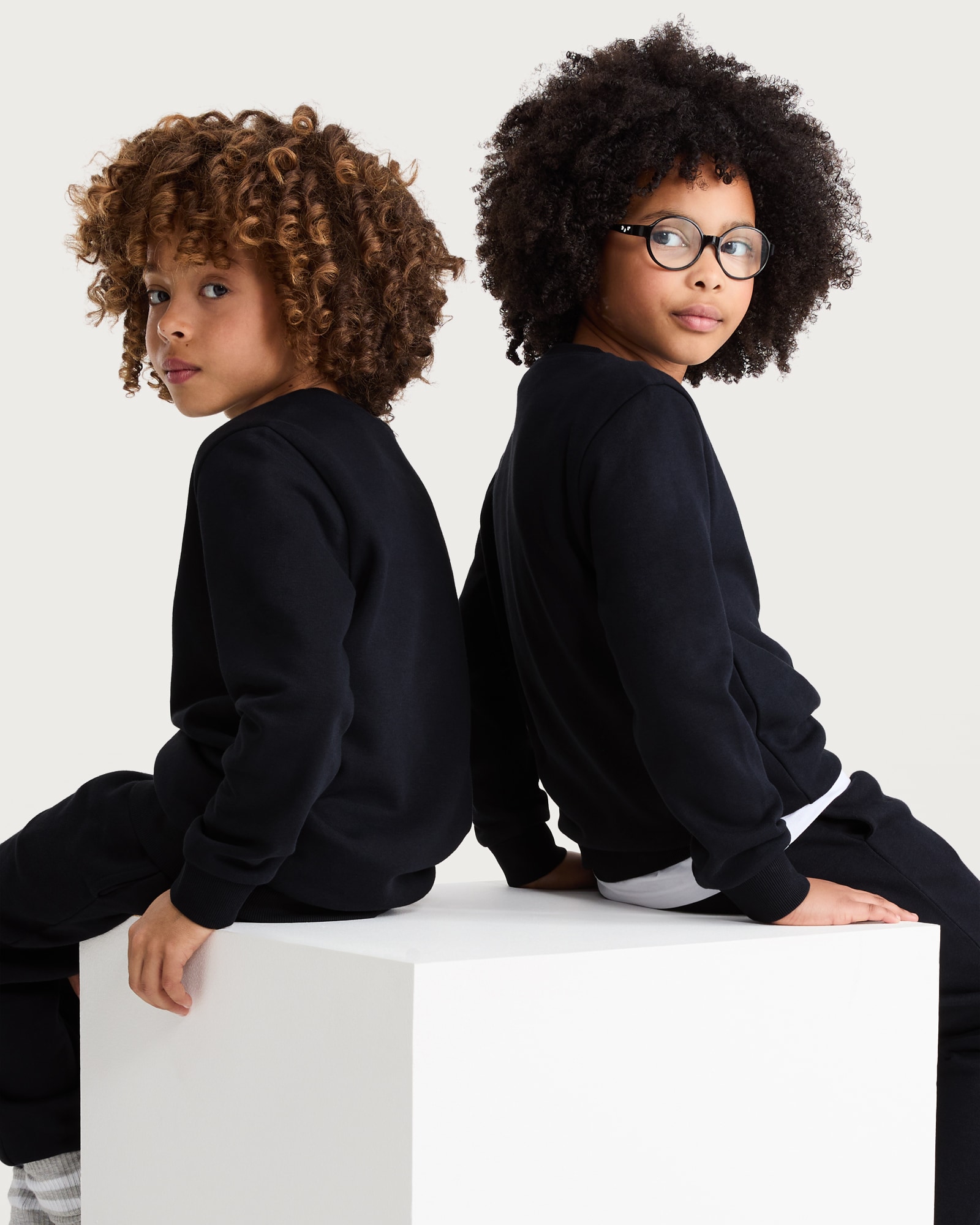 F&F School Unisex 2-Pack Cotton Rich School Sweatshirts in Navy thumbnail 3