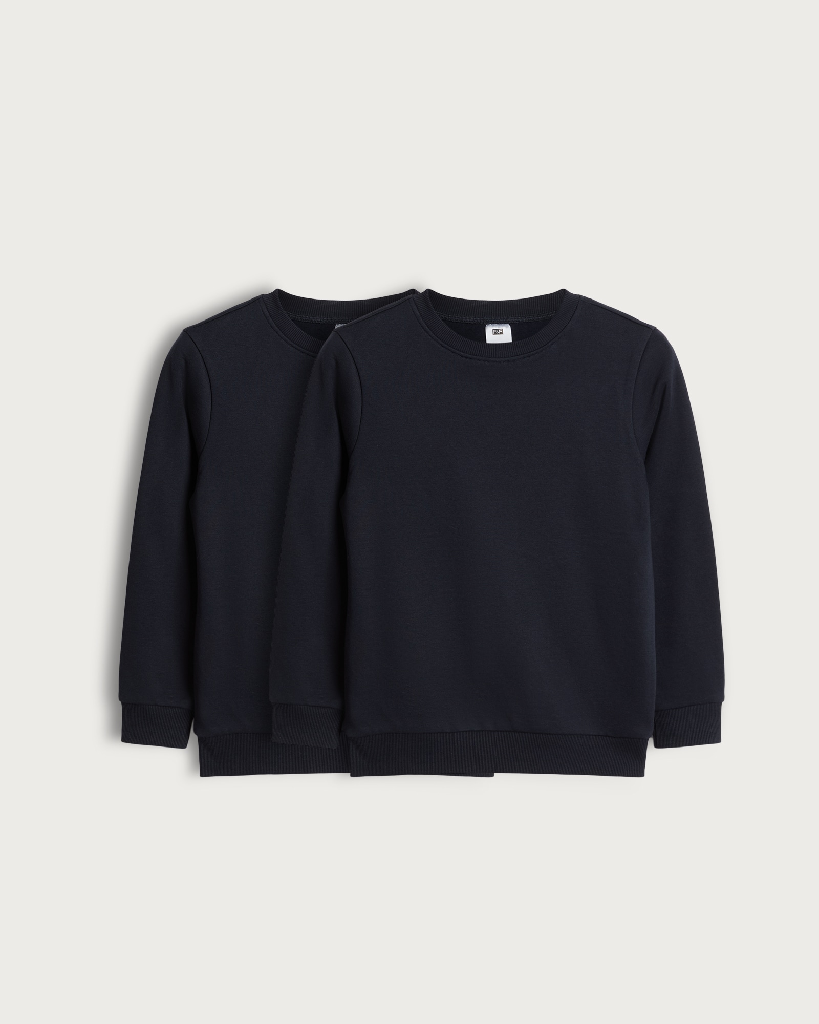 F&F School Unisex 2-Pack Cotton Rich School Sweatshirts in Navy thumbnail 4