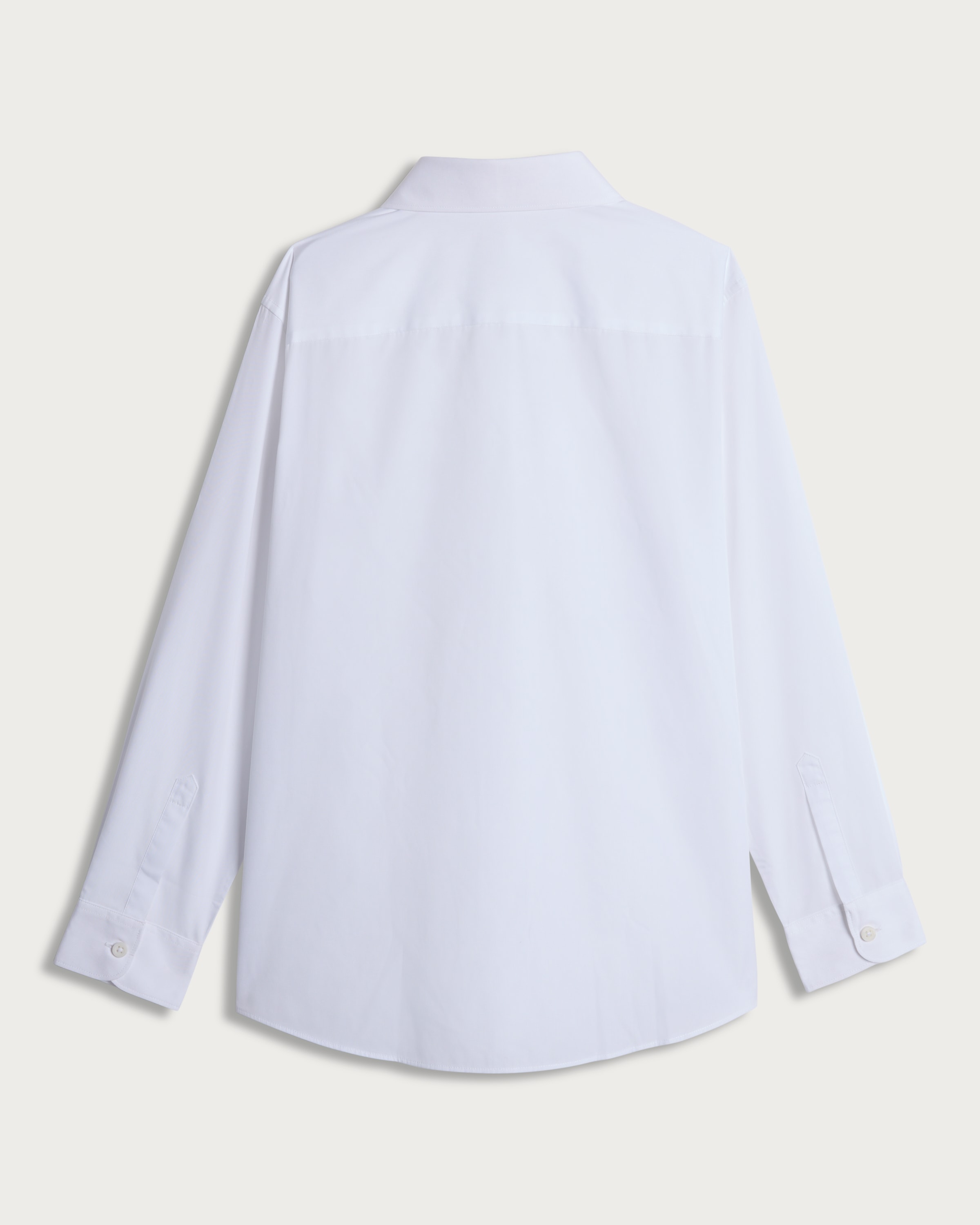 F&F School Boys 3-Pack Generous Fit Long Sleeved Shirts in White thumbnail 2