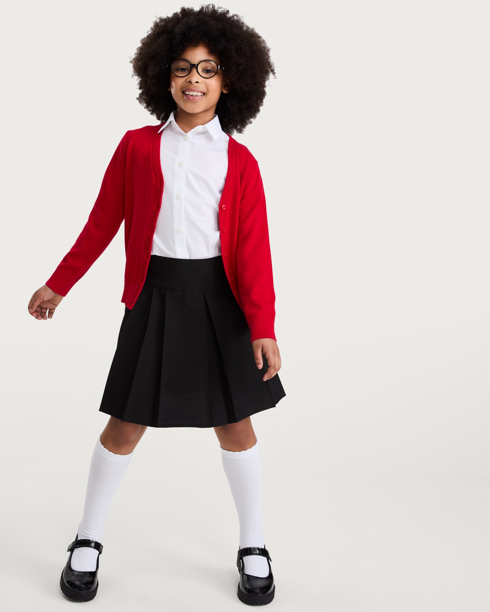 F&F School Girls 2-Pack Pleated Kilt Skirts in Black