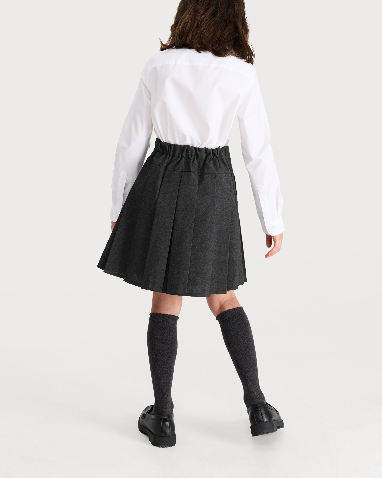 F&F School Girls 2-Pack Pleated Kilt Skirts in Grey thumbnail 4