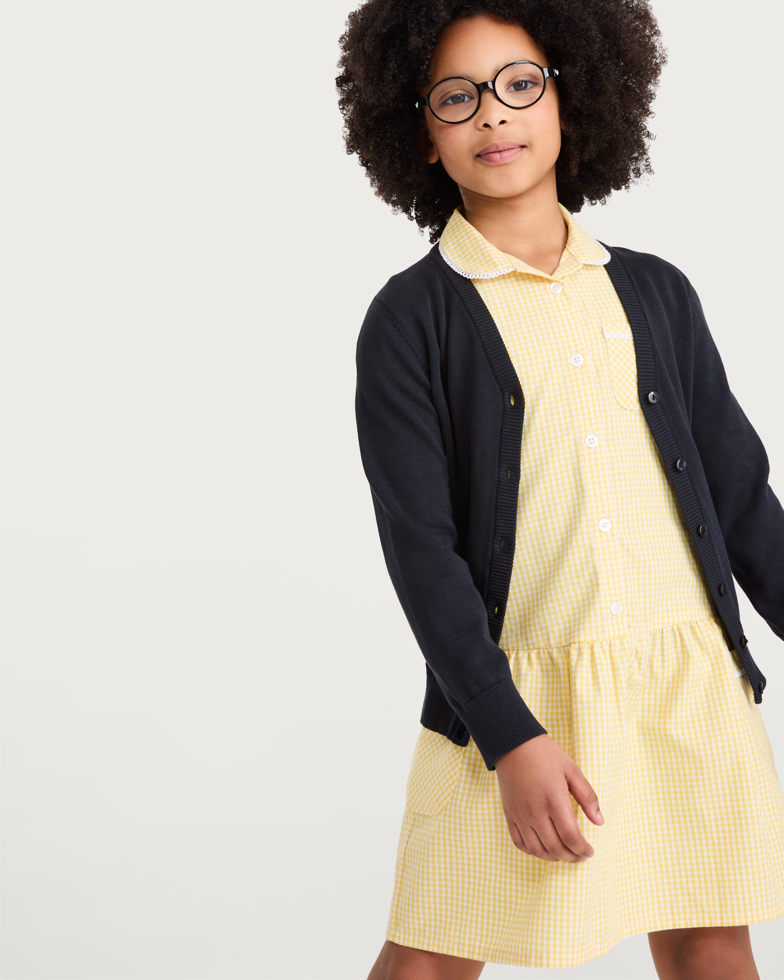 F&F School Unisex 2-Pack Pure Cotton Knitted Cardigans in Navy thumbnail 2