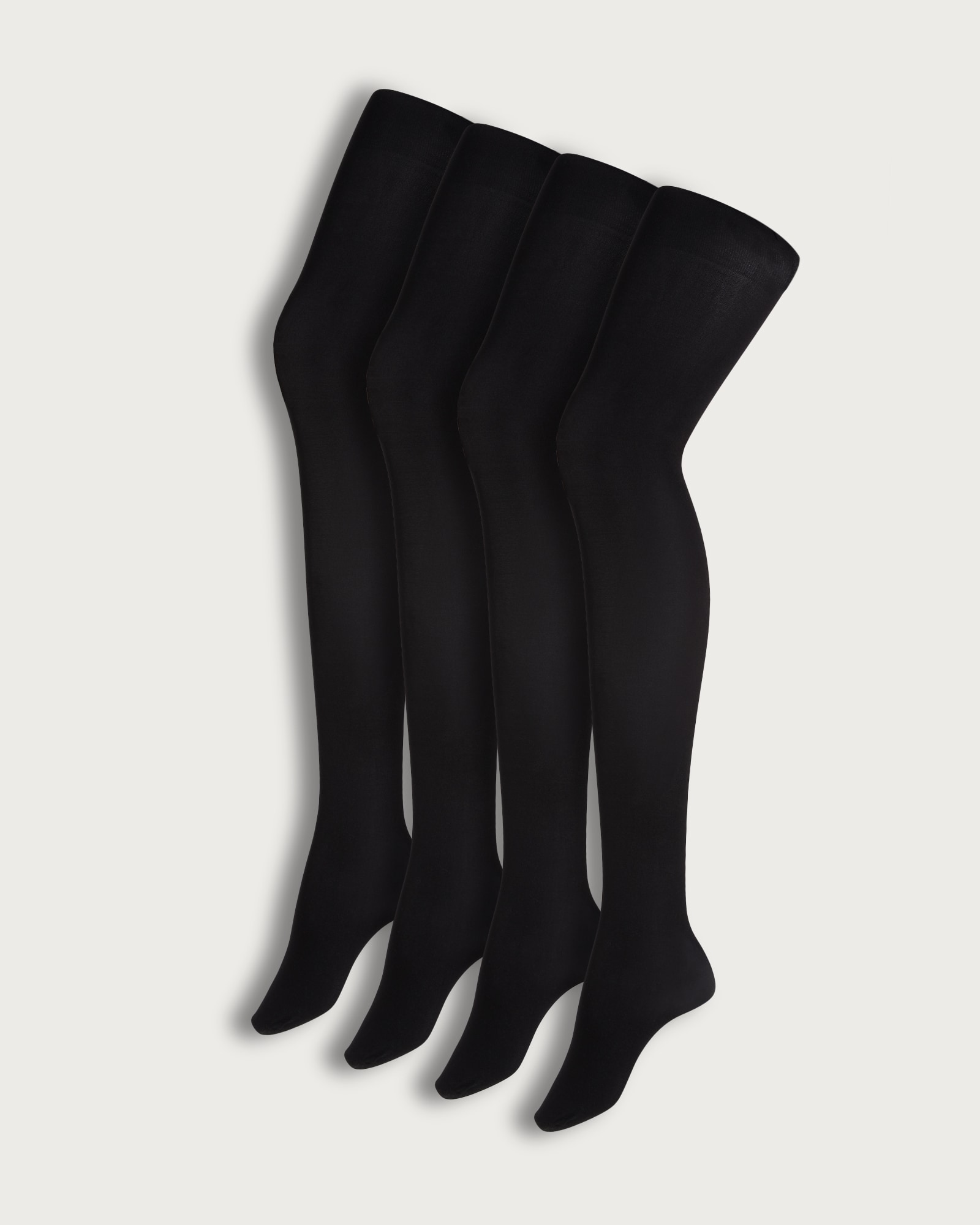 F&F 4-Pack 40 Denier Opaque Tights in Black thumbnail 3