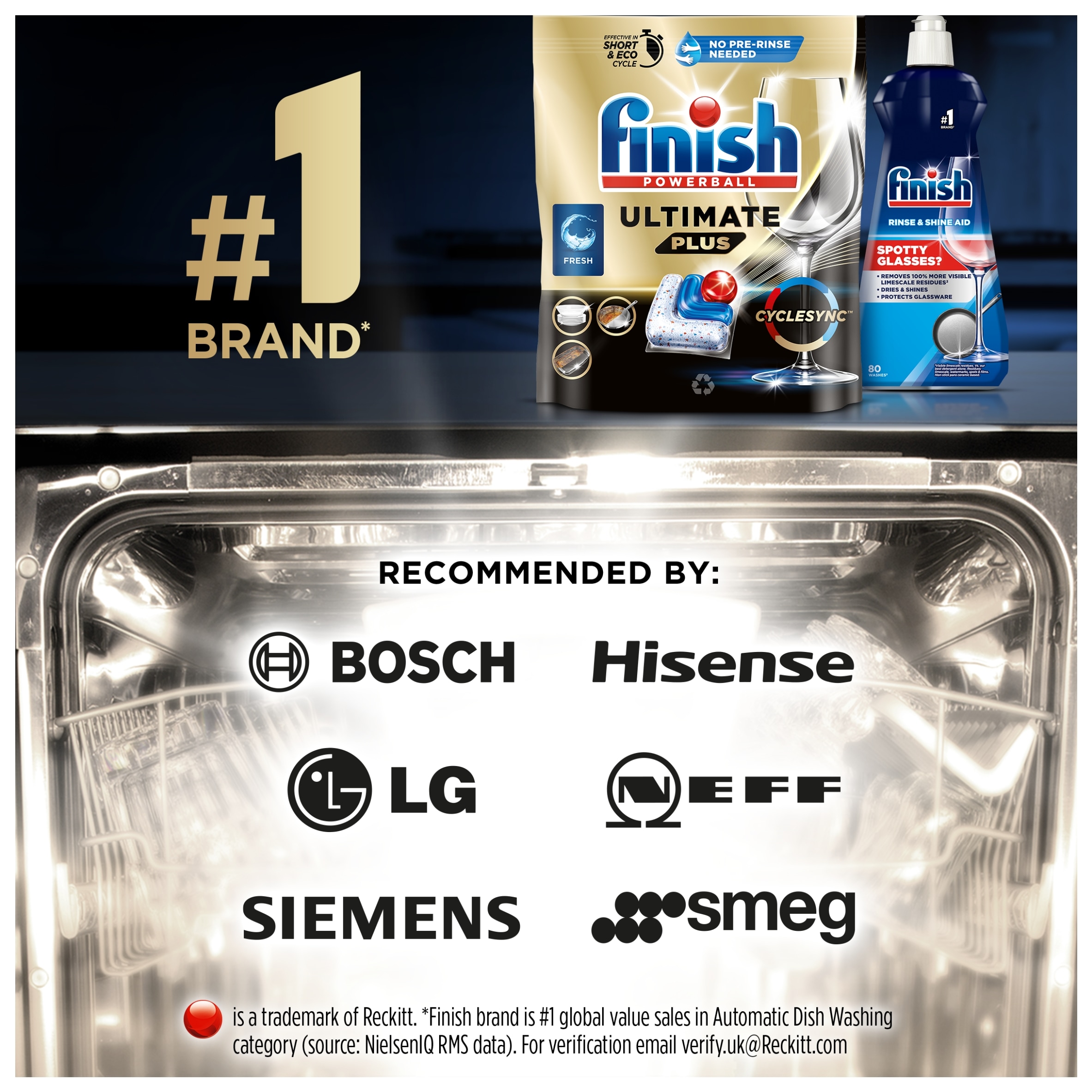 Finish Ultimate Plus All In One Fresh 48 Dishwasher Tablets 585.6g thumbnail 4