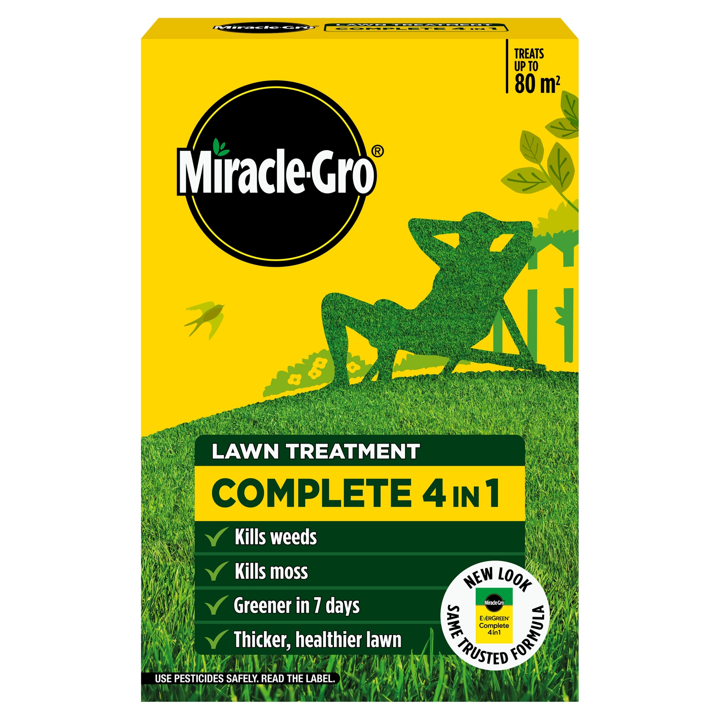 Miracle Gro Complete 4 in 1 Lawn Food, Weed and Moss Control 80m2
