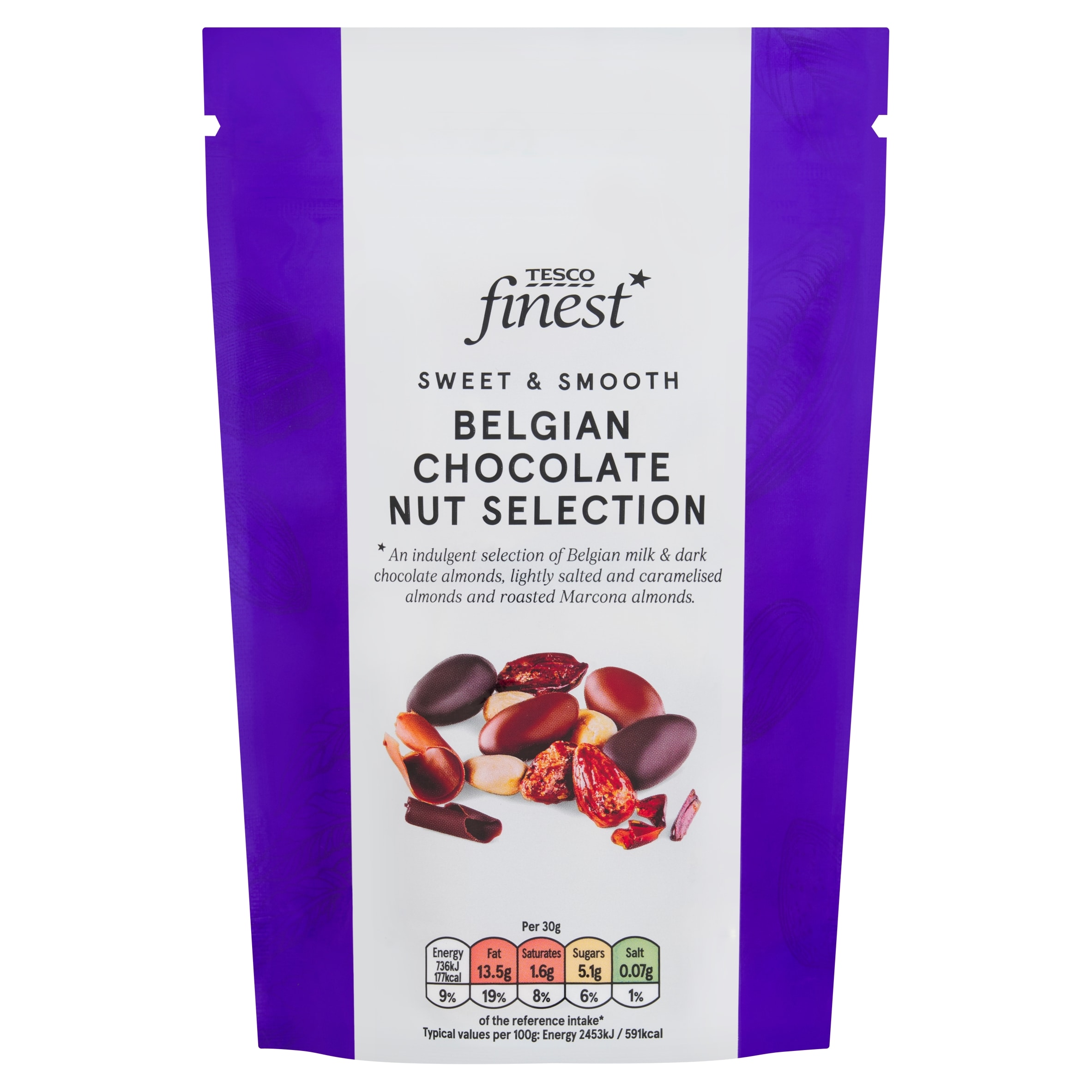 Tesco Finest Belgian Chocolate Nut Selection 165g