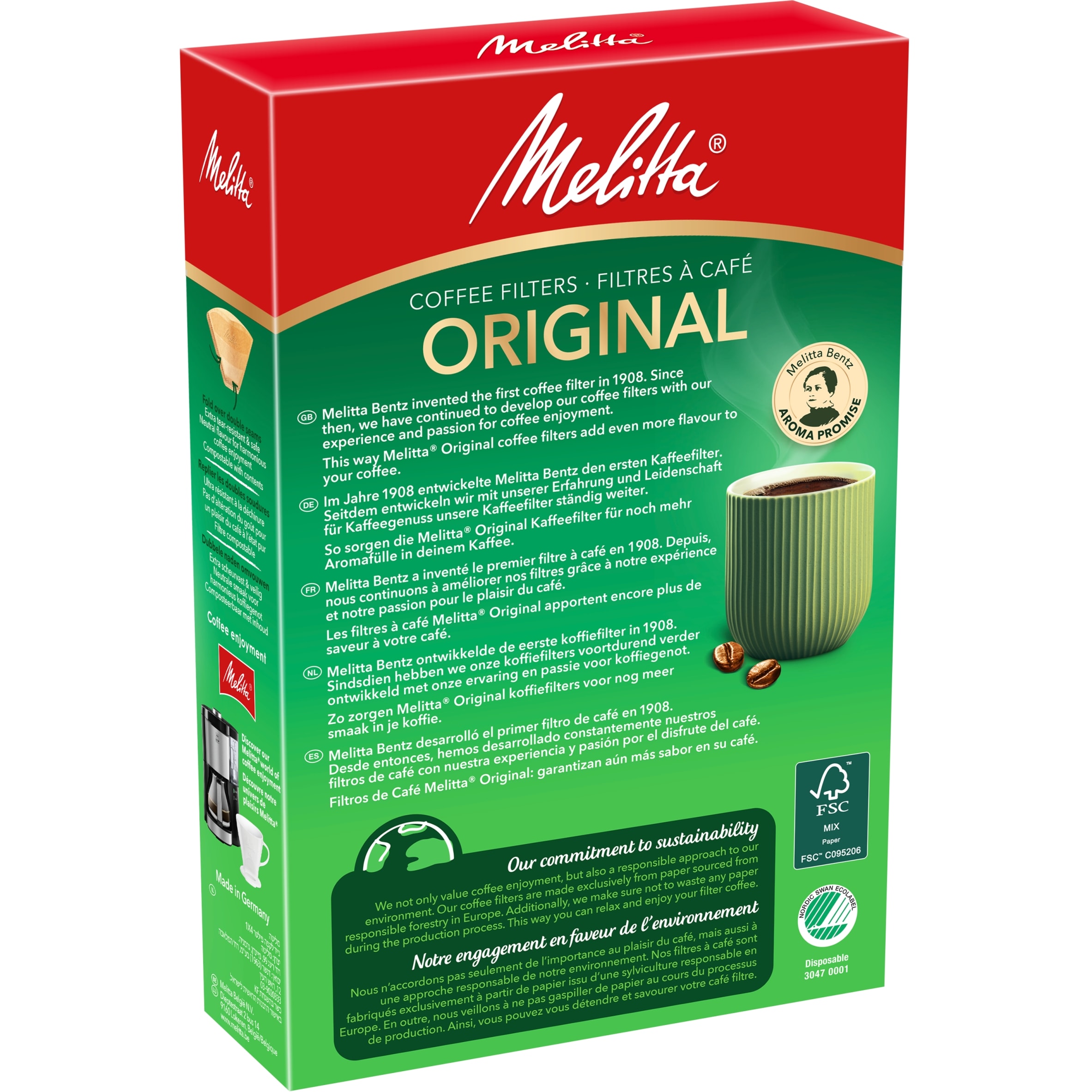 Melitta Coffee Filters Original 1x4 x80 thumbnail 5