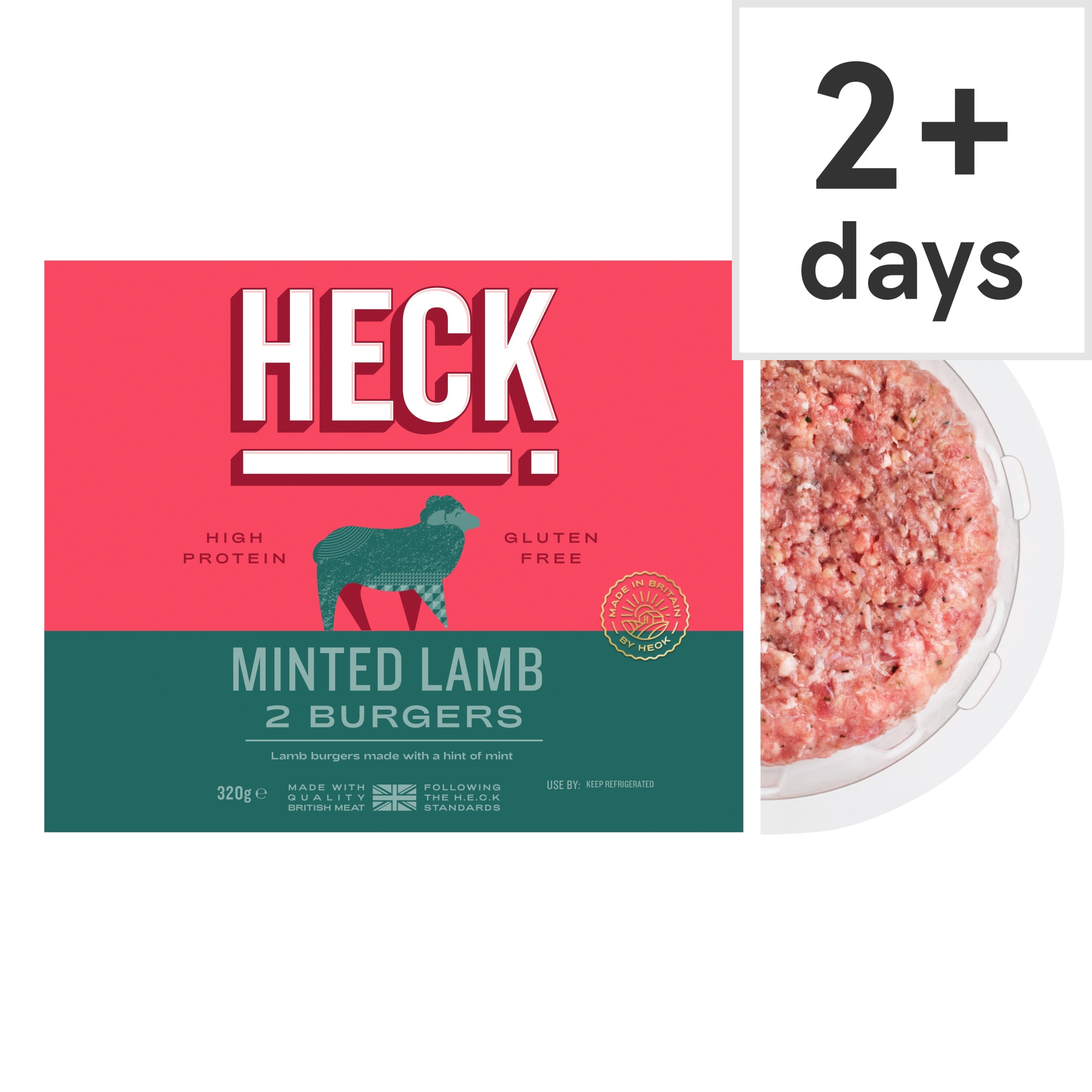 HECK! Minted Lamb Gluten Free 2 Burgers