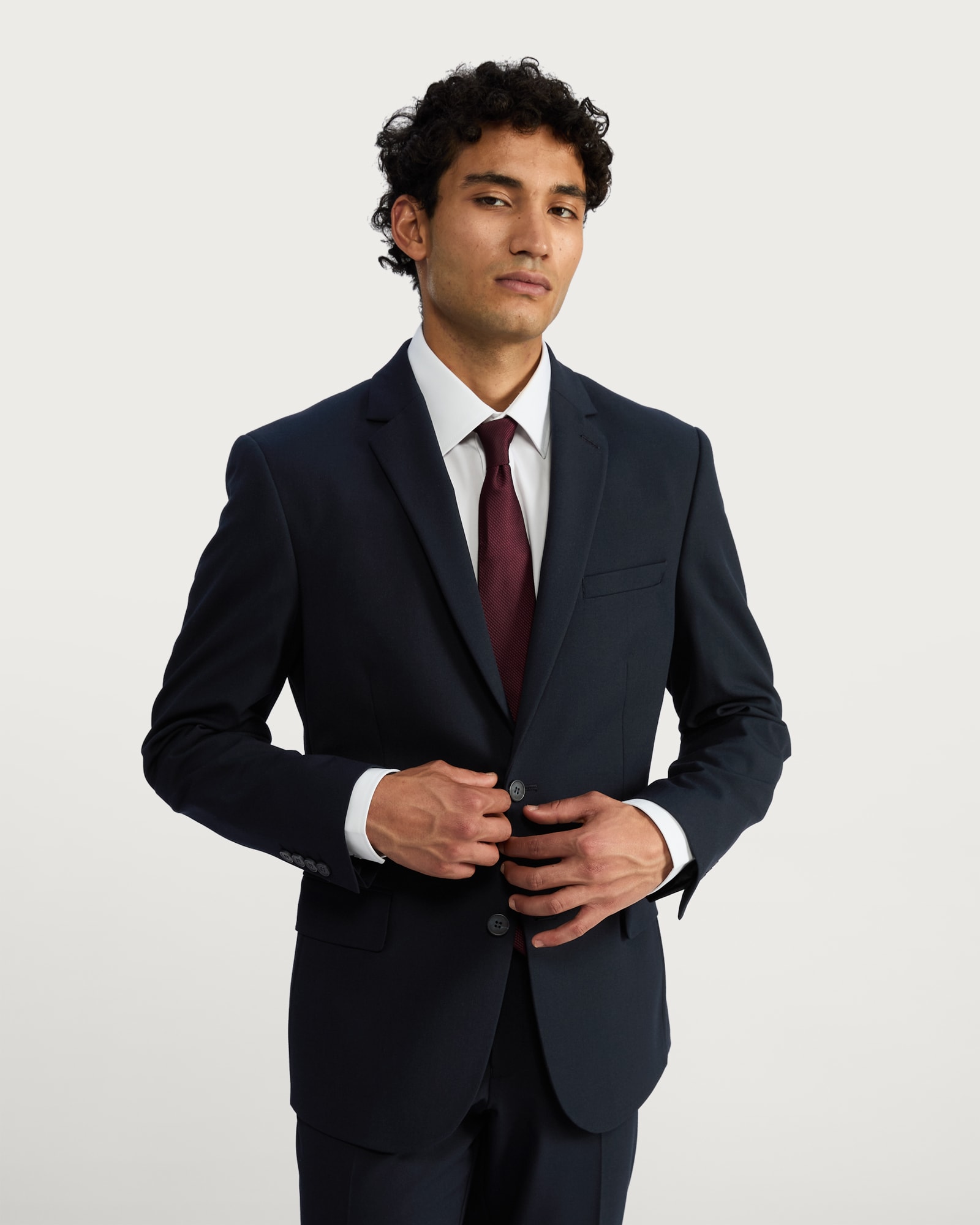 F&F Tailored Formal Suit Jacket in Navy