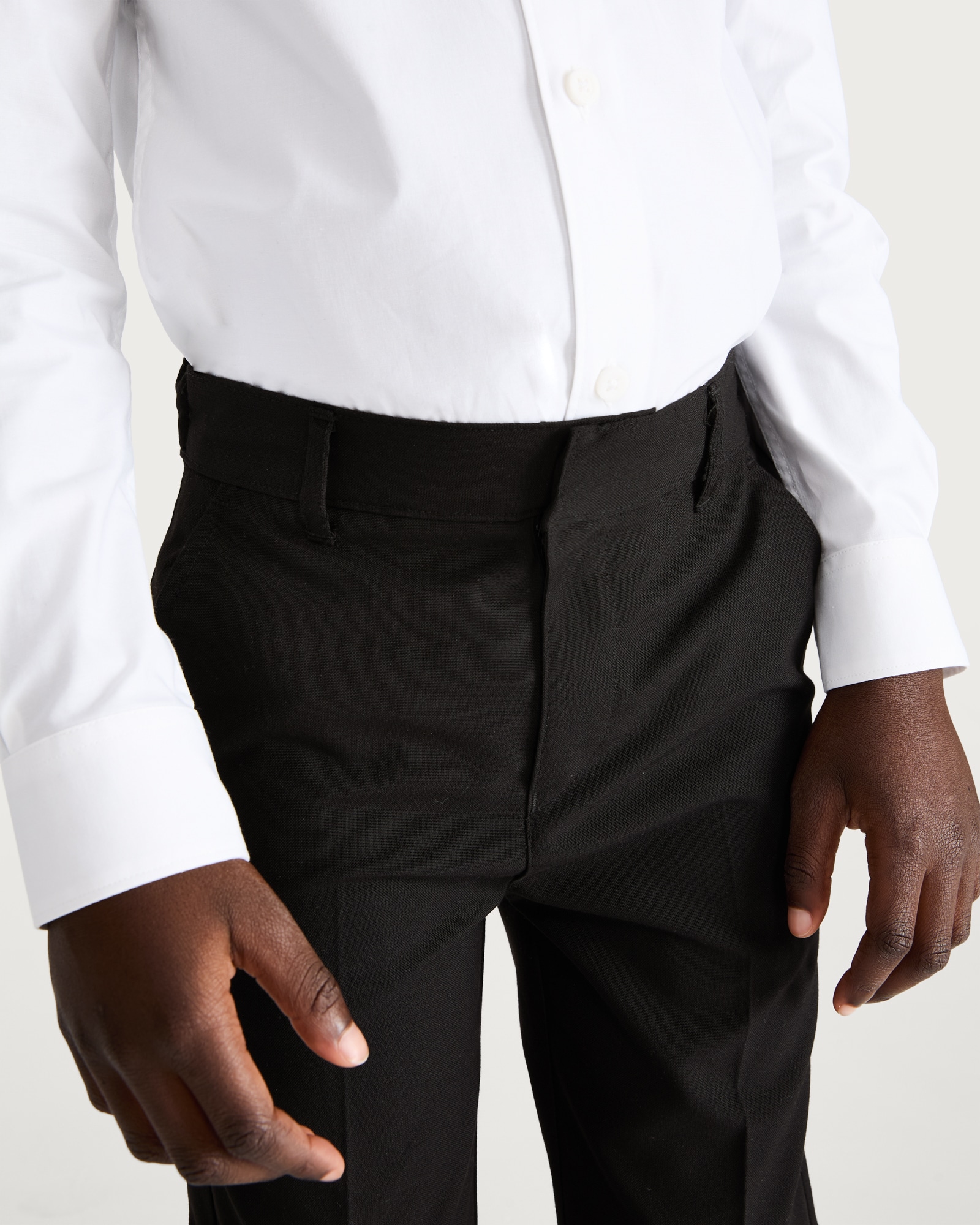 F&F School Boys 2-Pack Slim Fit Trousers in Black thumbnail 2