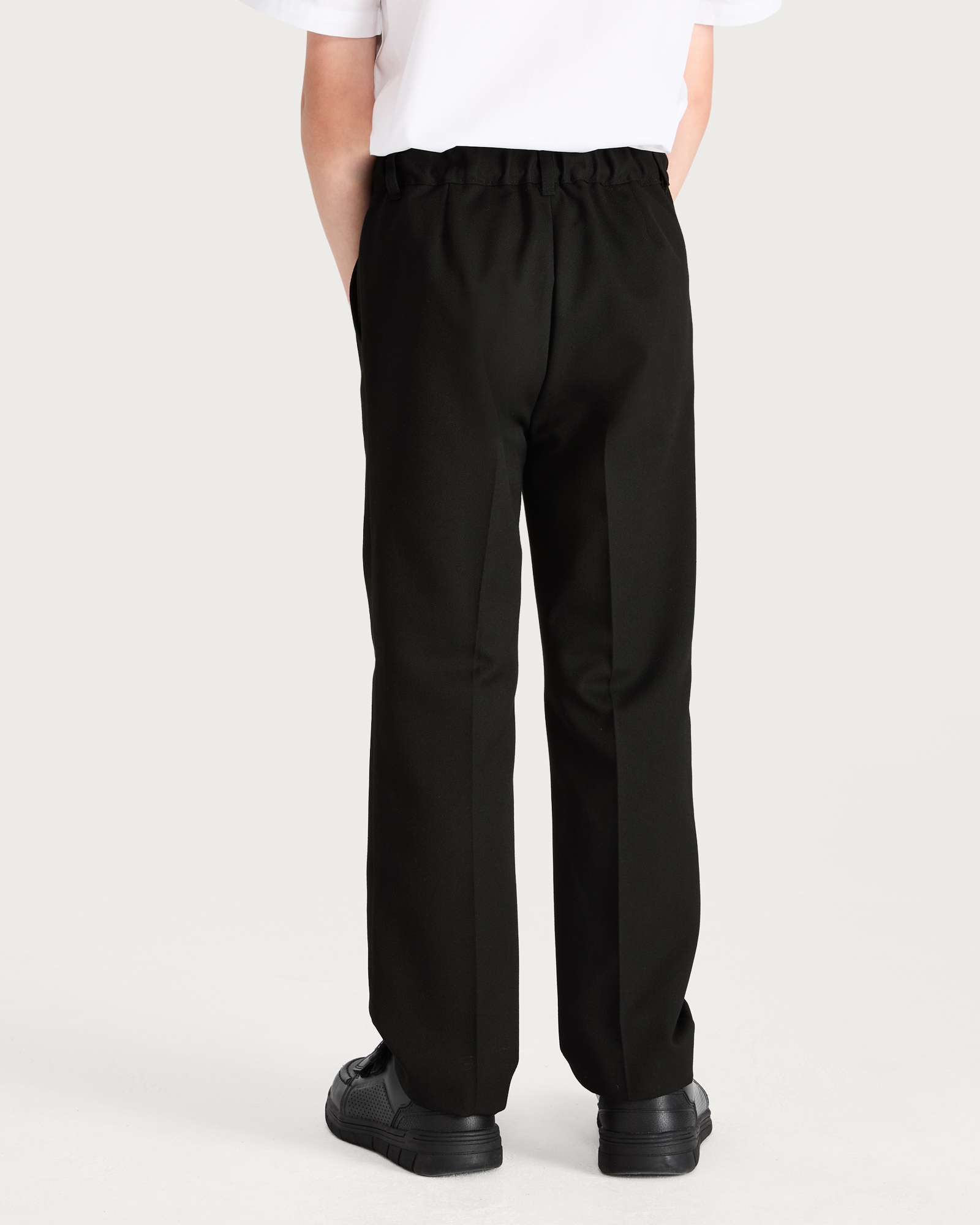 F&F School Boys 2-Pack Regular Fit Trousers in Black thumbnail 3