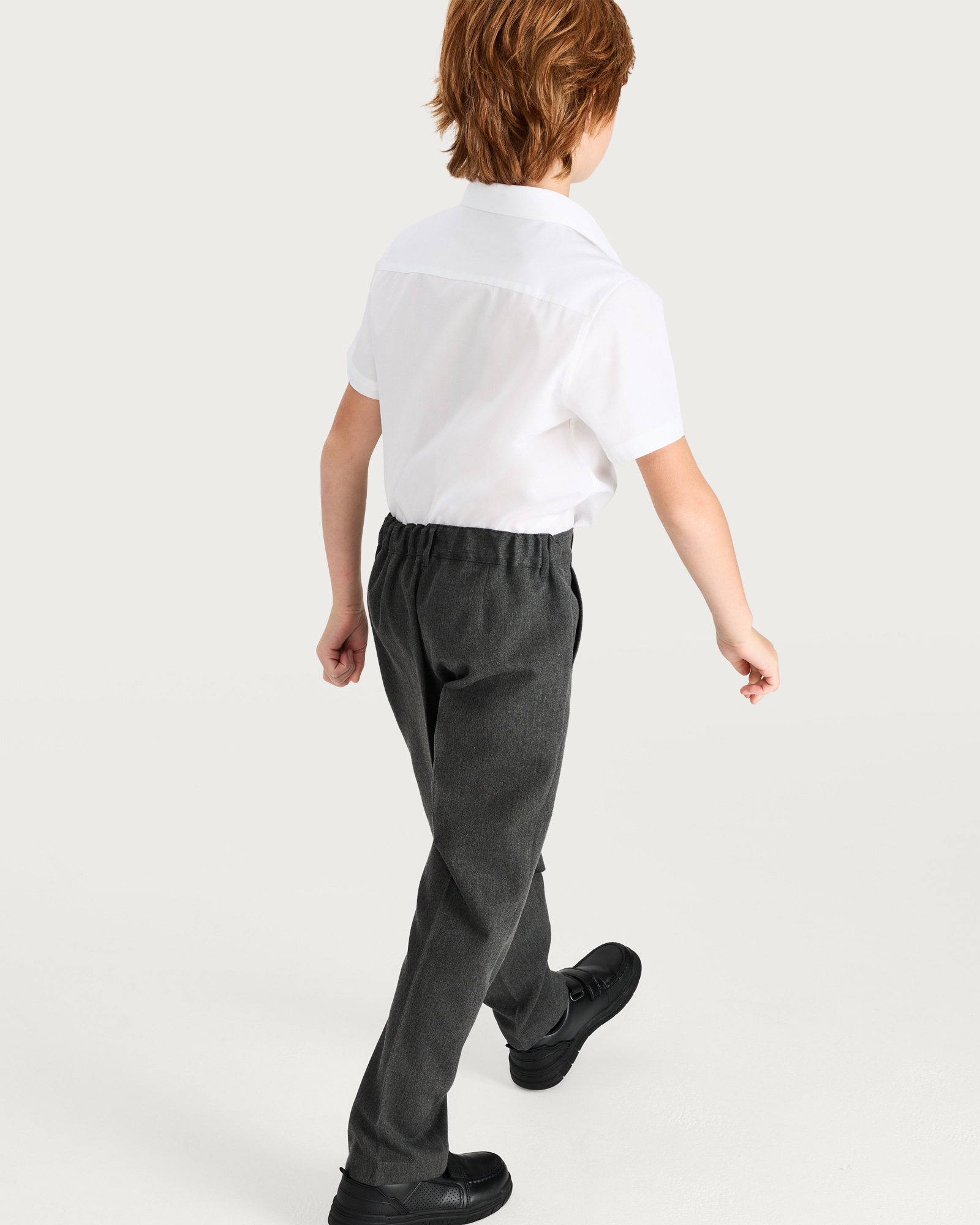 F&F School Boys 2-Pack Generous Fit Trousers in Grey thumbnail 3
