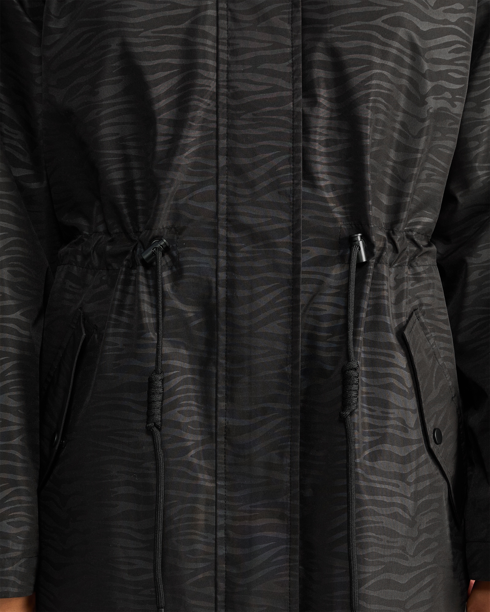 F&F Animal Print Shower Resistant Hooded Raincoat in Black thumbnail 3