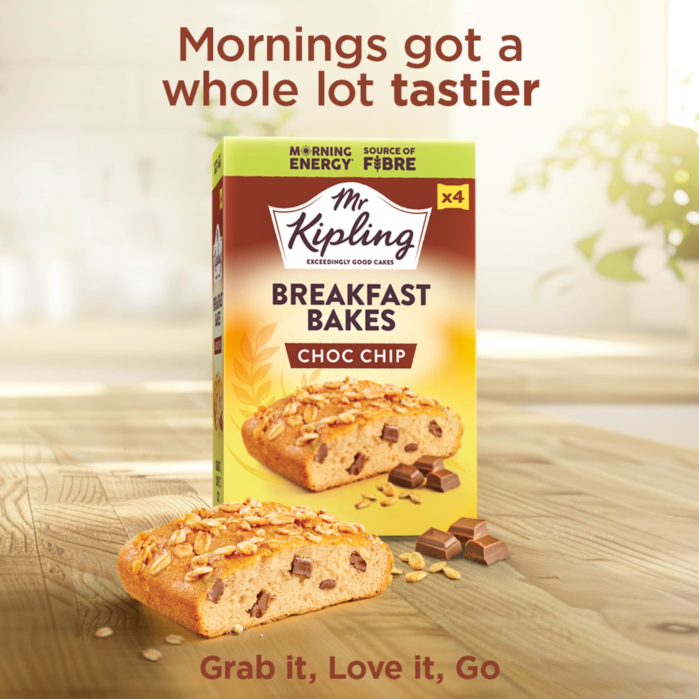 Mr Kipling Breakfast Bakes Chocolate Chip Snack Cakes 4 pack thumbnail 2