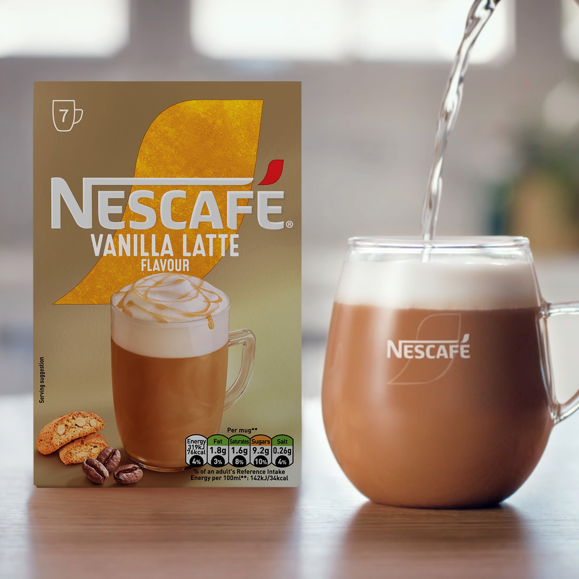 Nescafe Vanilla Latte Instant Coffee 7 Sachets thumbnail 3