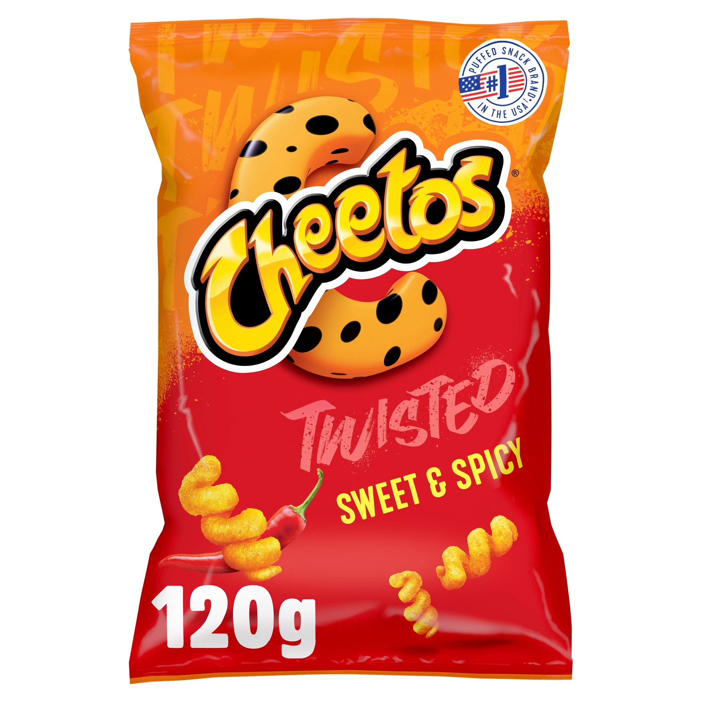 Cheetos Twisted Sweet & Spicy Sharing Bag Crisps 120g
