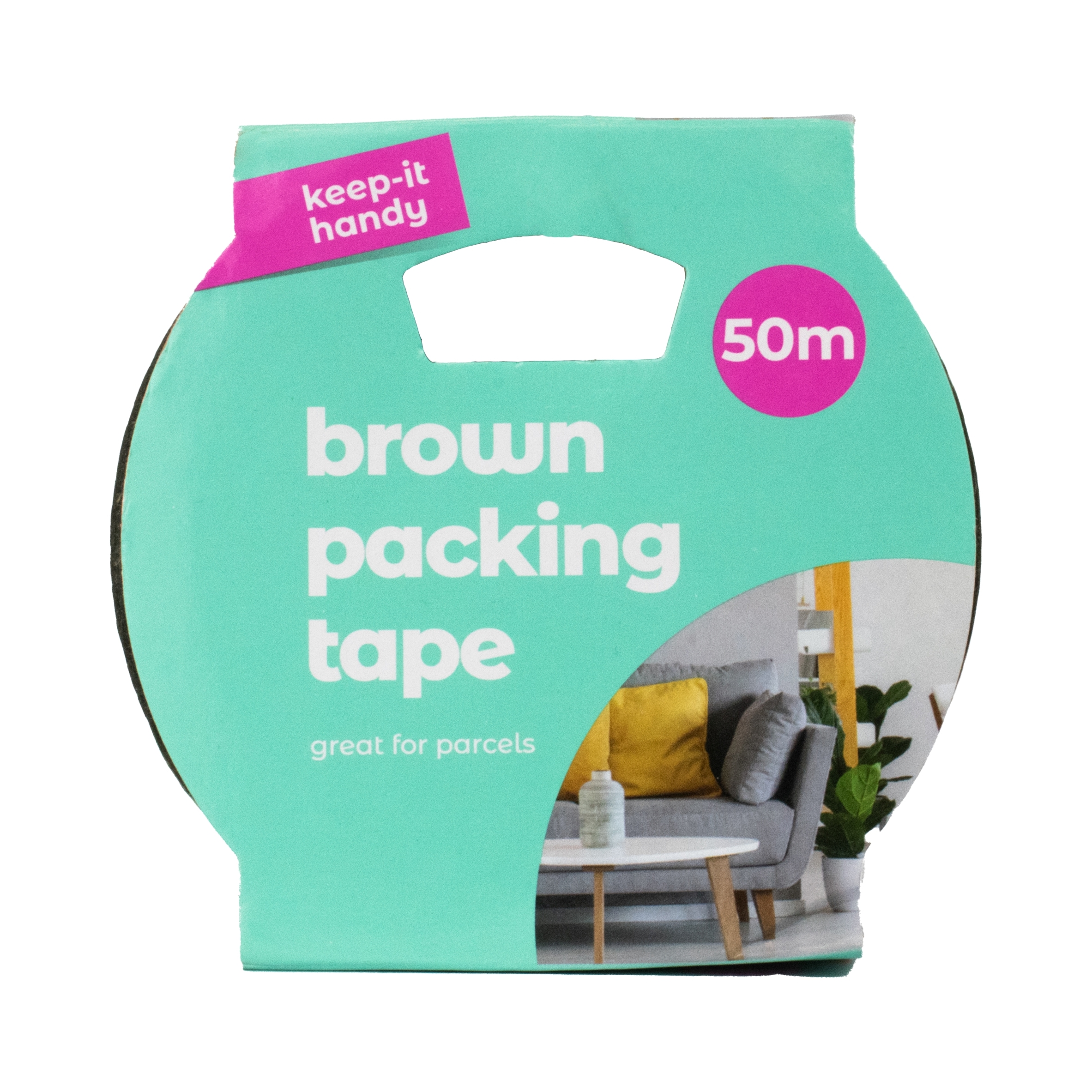 KEEP IT HANDY BROWN PACKAGING TAPE 50M