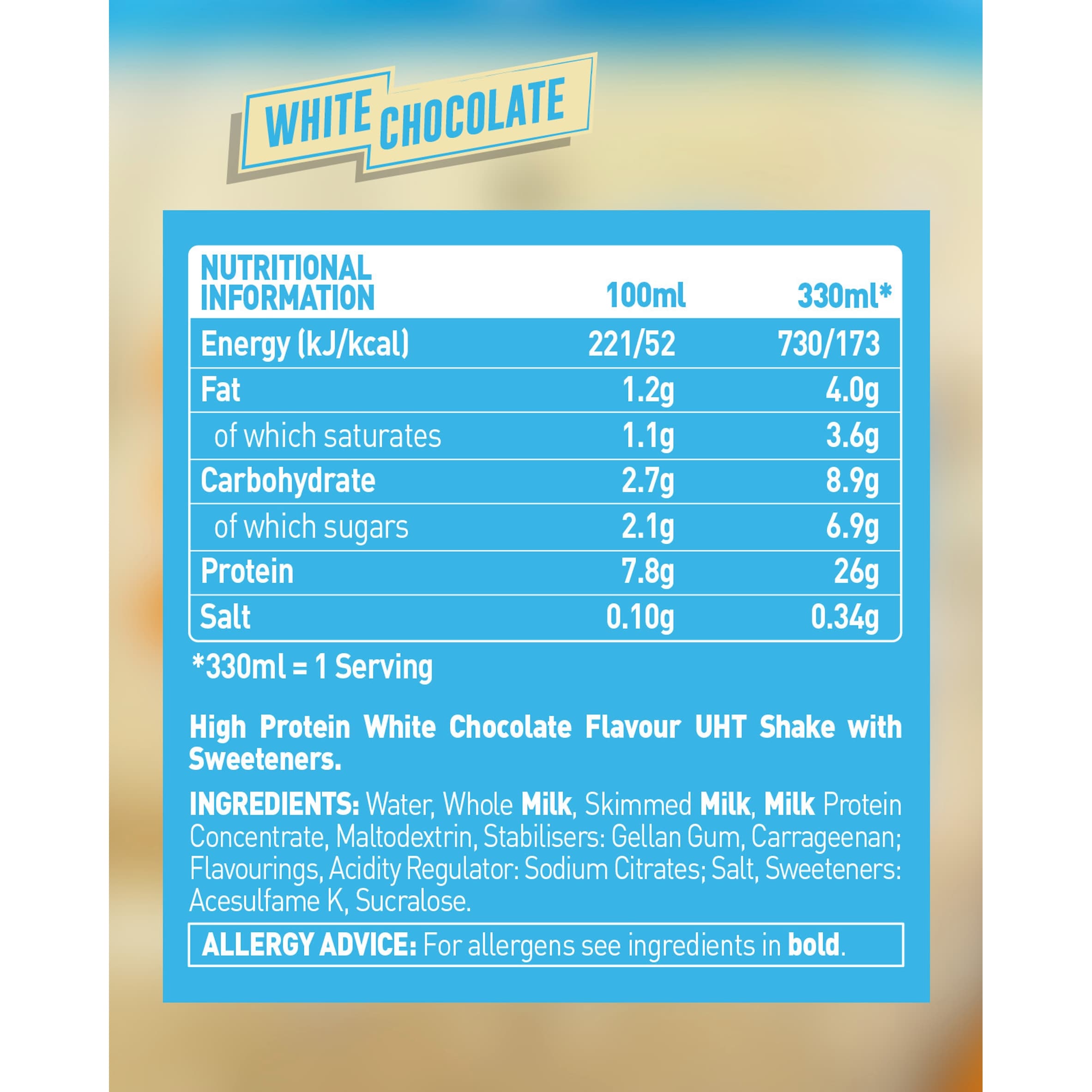 Grenade Protein Shake White Chocolate Flavour 330ml thumbnail 2