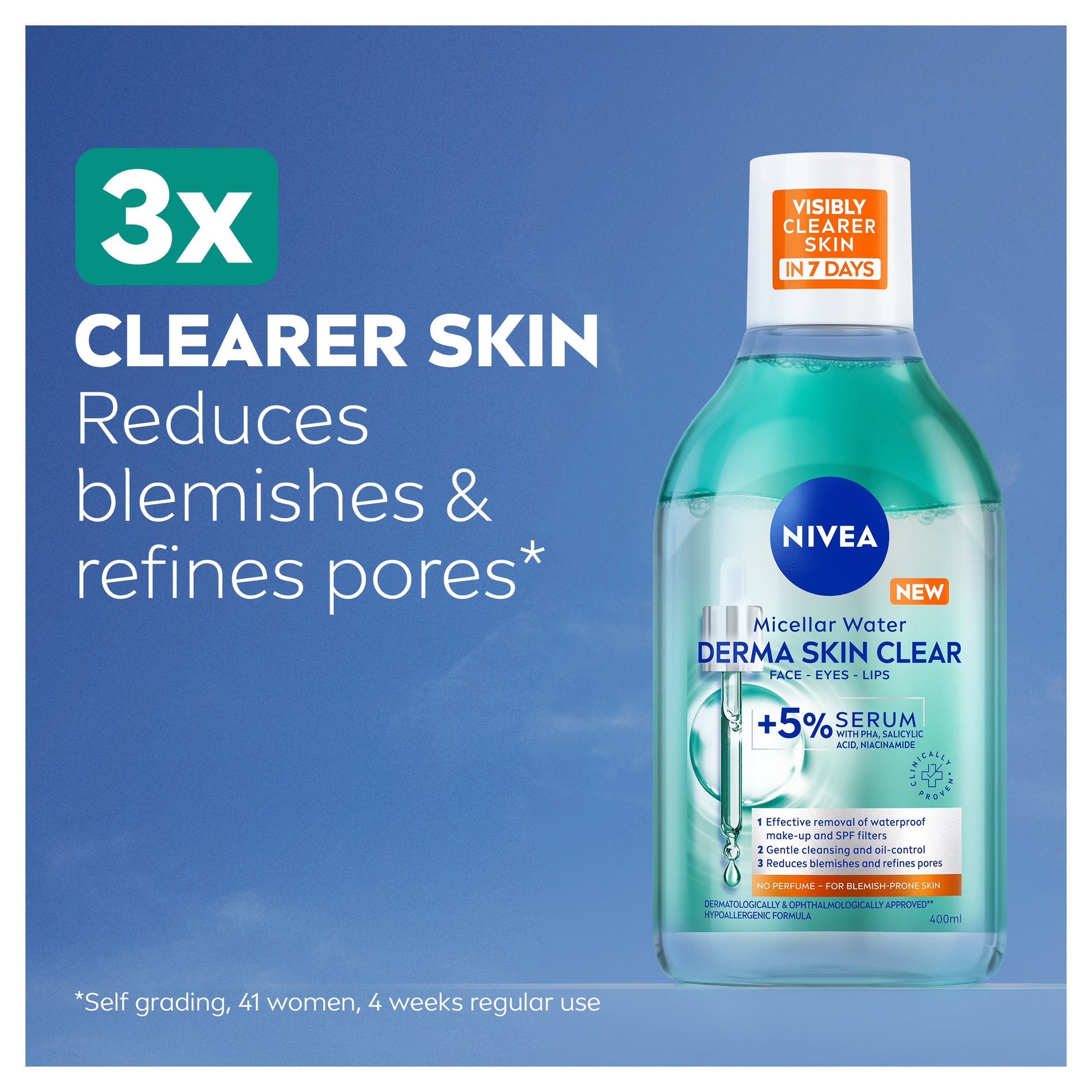 NIVEA Derma Skin Clear Serum-Infused Micellar Water 400ml thumbnail 3